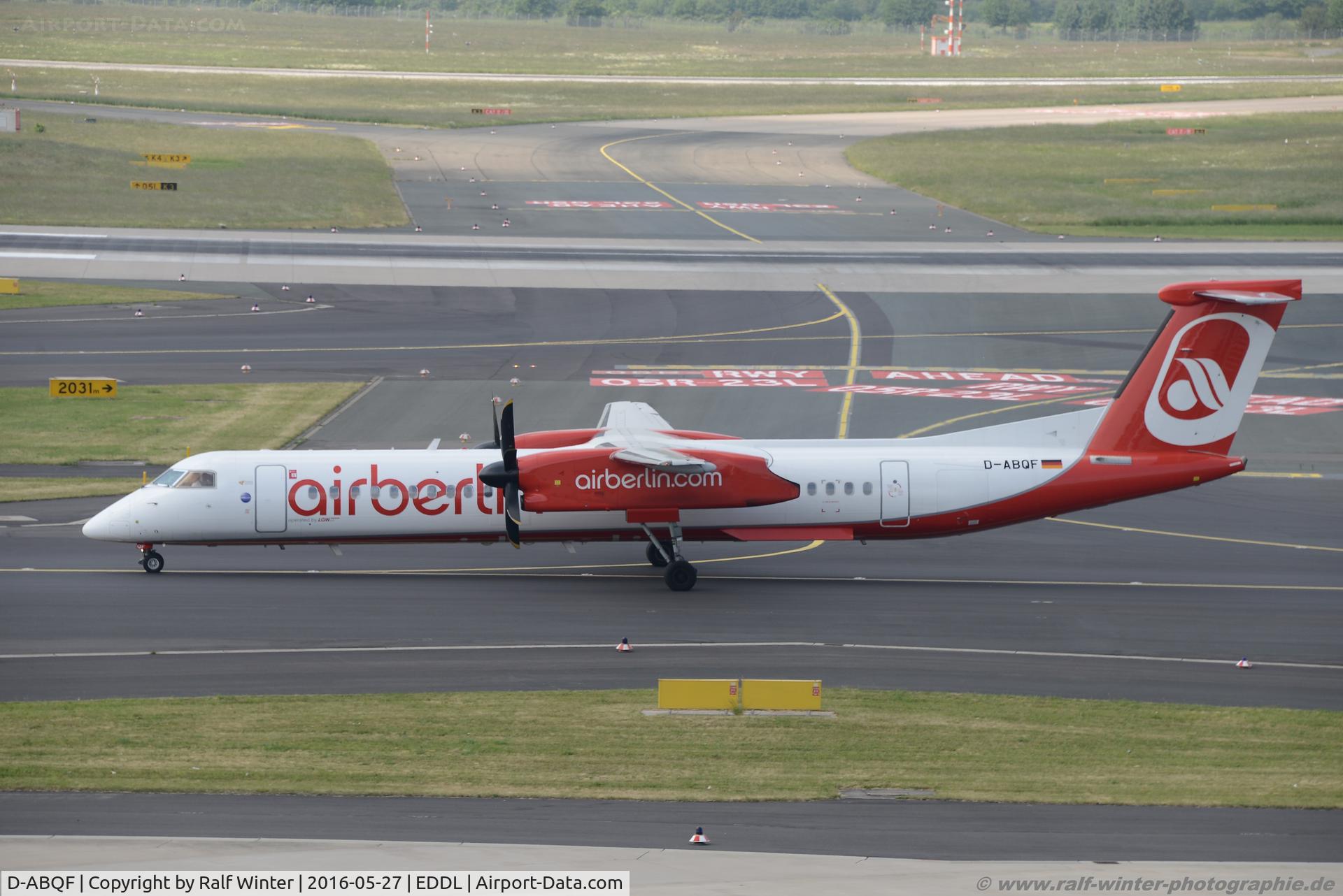 D-ABQF, 2009 De Havilland Canada DHC-8-402Q Dash 8 C/N 4245, De Havilland Canada DHC-8-402 Dash 8 - AB BER Air Berlin - 4245 - D-ABQF - 27.05.2016 - DUS