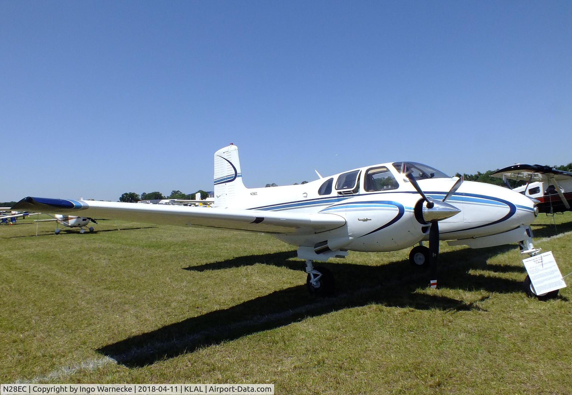 N28EC, 1960 Beech D50C Twin Bonanza C/N DH-285, Beechcraft D50C Twin Bonanza at 2018 Sun 'n Fun, Lakeland FL