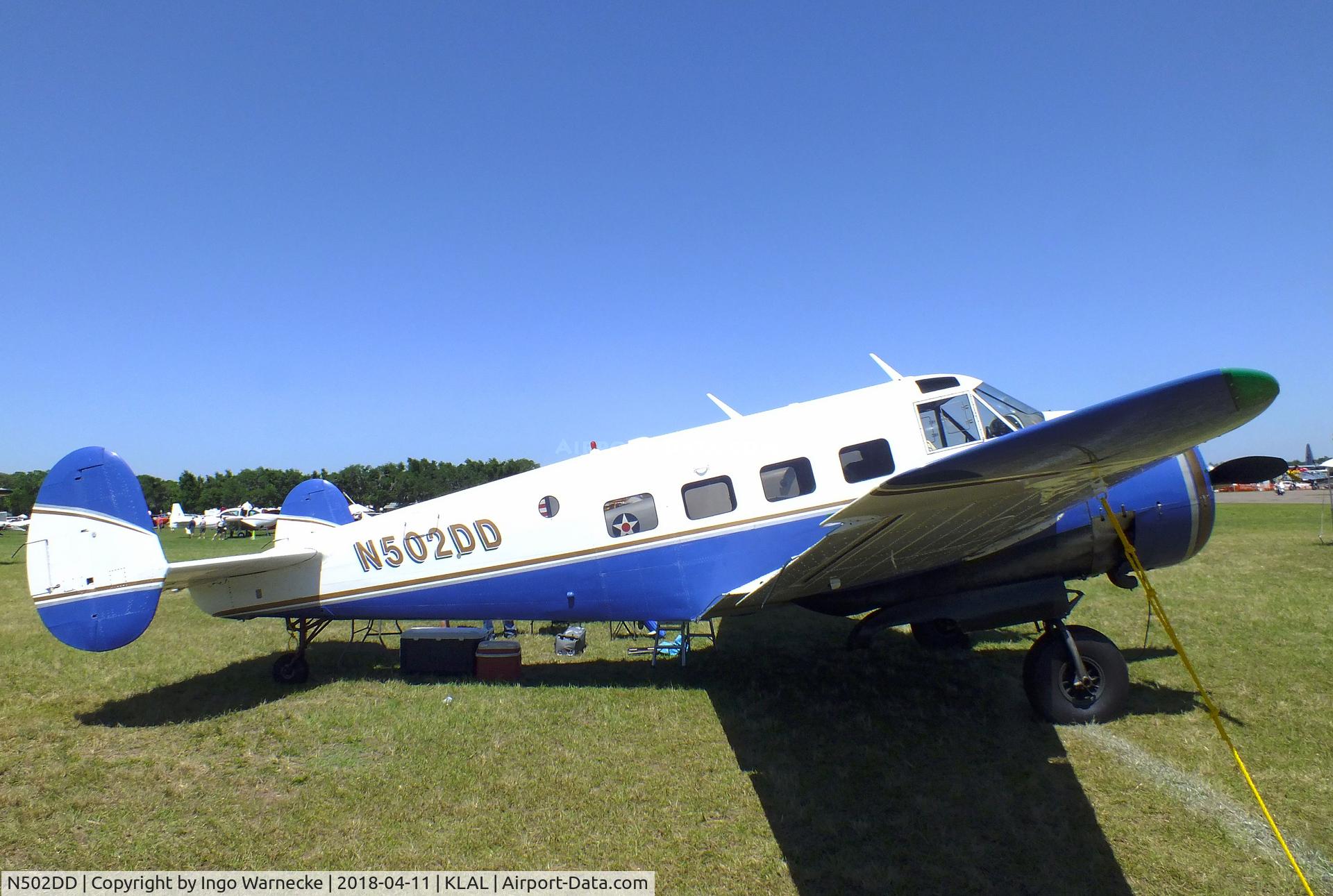 N502DD, 1960 Beech G18S C/N BA-542, Beechcraft G18S Twin Beech at 2018 Sun 'n Fun, Lakeland FL