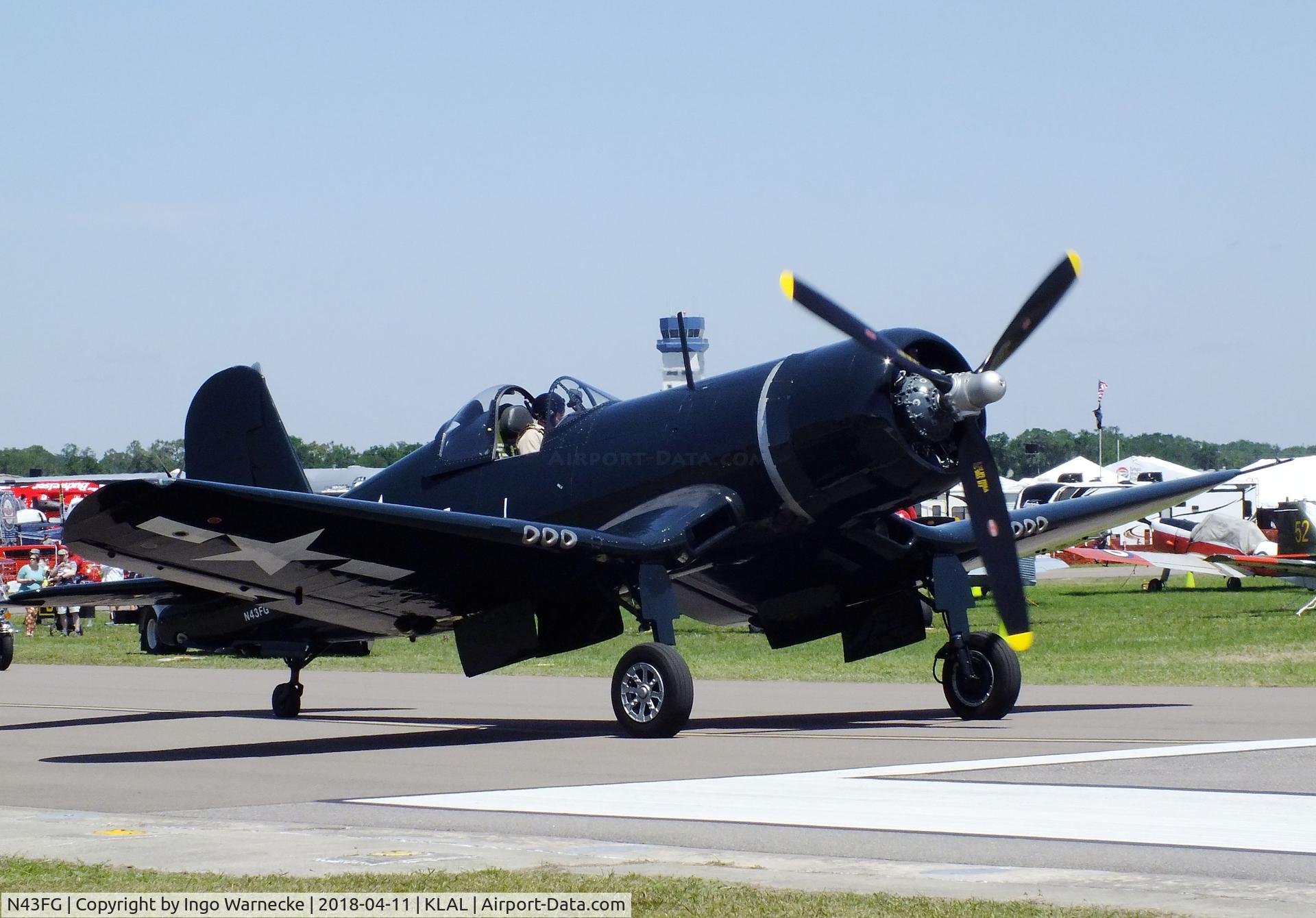 N43FG, 1945 Goodyear FG-1D Corsair C/N 2903, Vought (Goodyear) FG-1D (F4U) Corsair at 2018 Sun 'n Fun, Lakeland FL