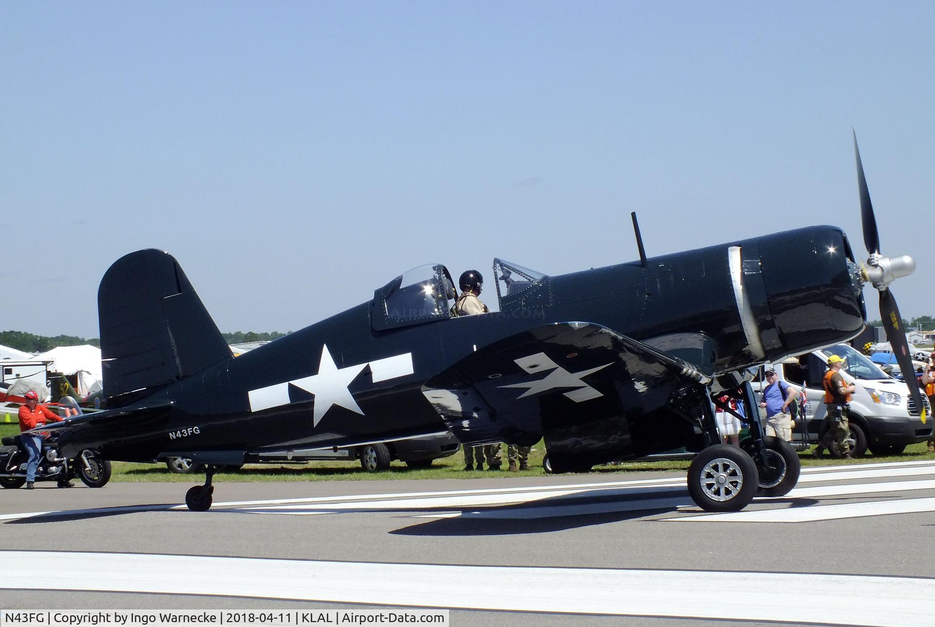N43FG, 1945 Goodyear FG-1D Corsair C/N 2903, Vought (Goodyear) FG-1D (F4U) Corsair at 2018 Sun 'n Fun, Lakeland FL