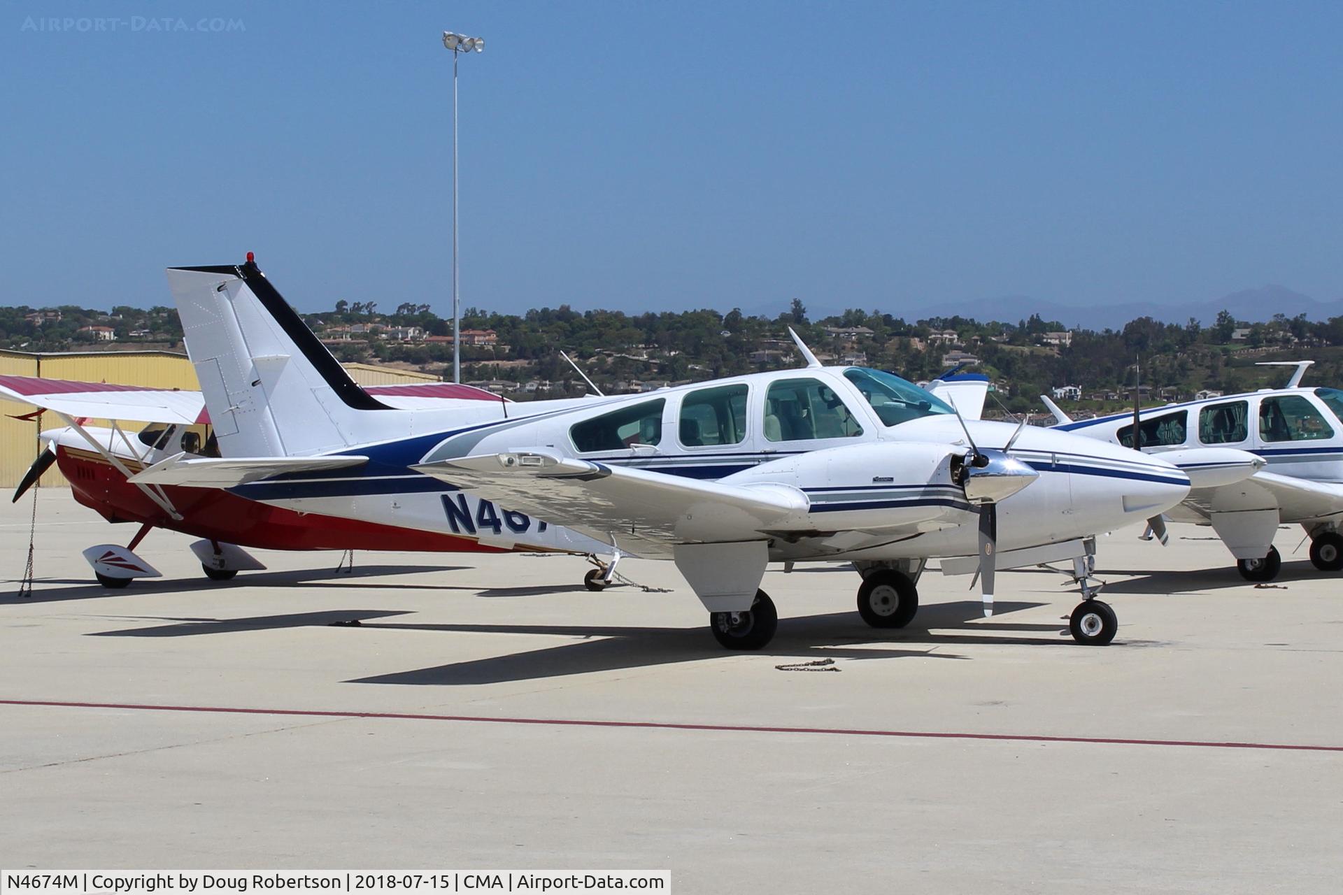 N4674M, 1978 Beech 95-B55 (T42A) Baron C/N TC-2154, 1978 Beech 95-B55 BARON/T42A Cochise. two Continental IO-470-L 260 Hp each