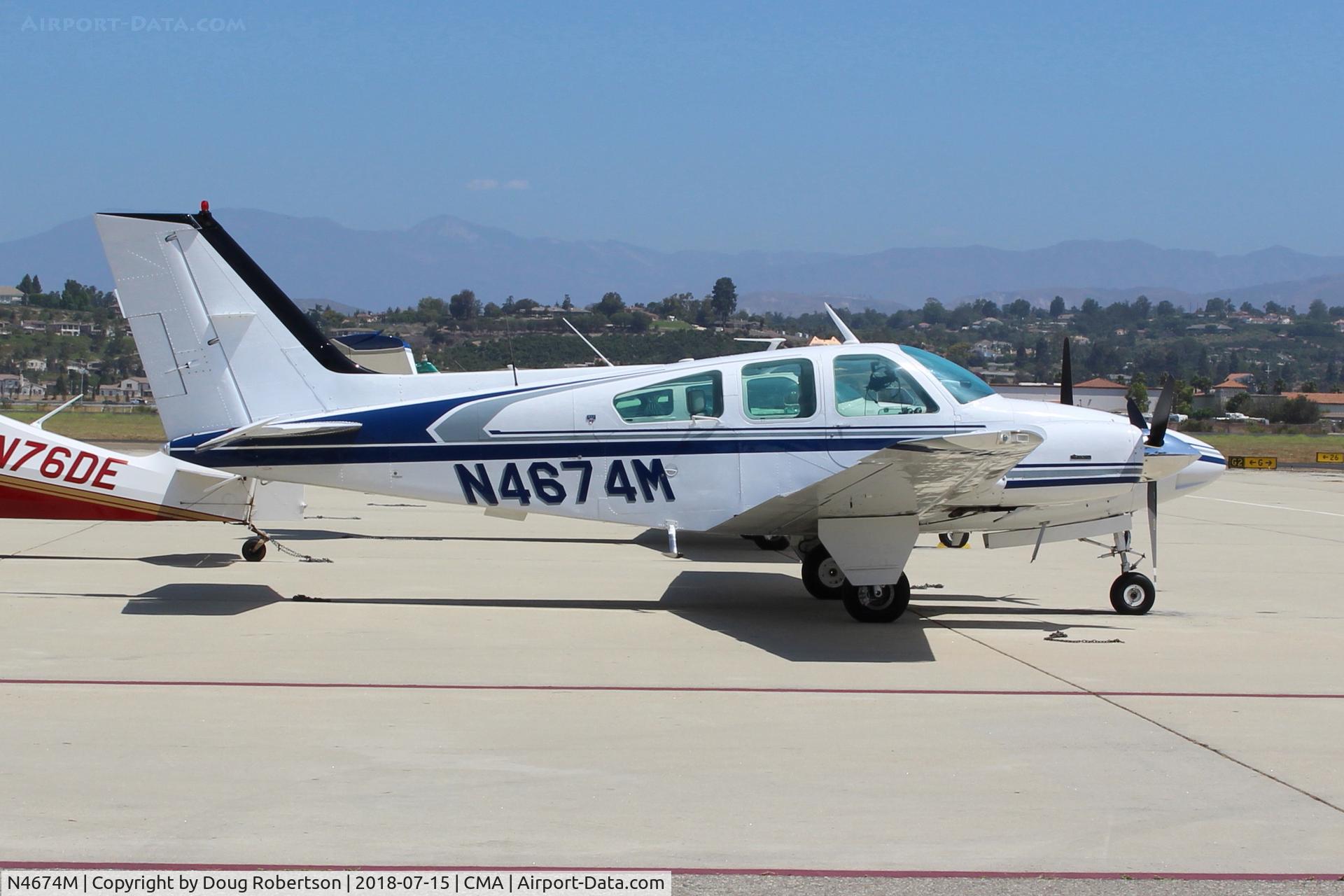 N4674M, 1978 Beech 95-B55 (T42A) Baron C/N TC-2154, 1978 Beech 95-B55 BARON (T42A), two Continental IO-470-L 260 Hp each