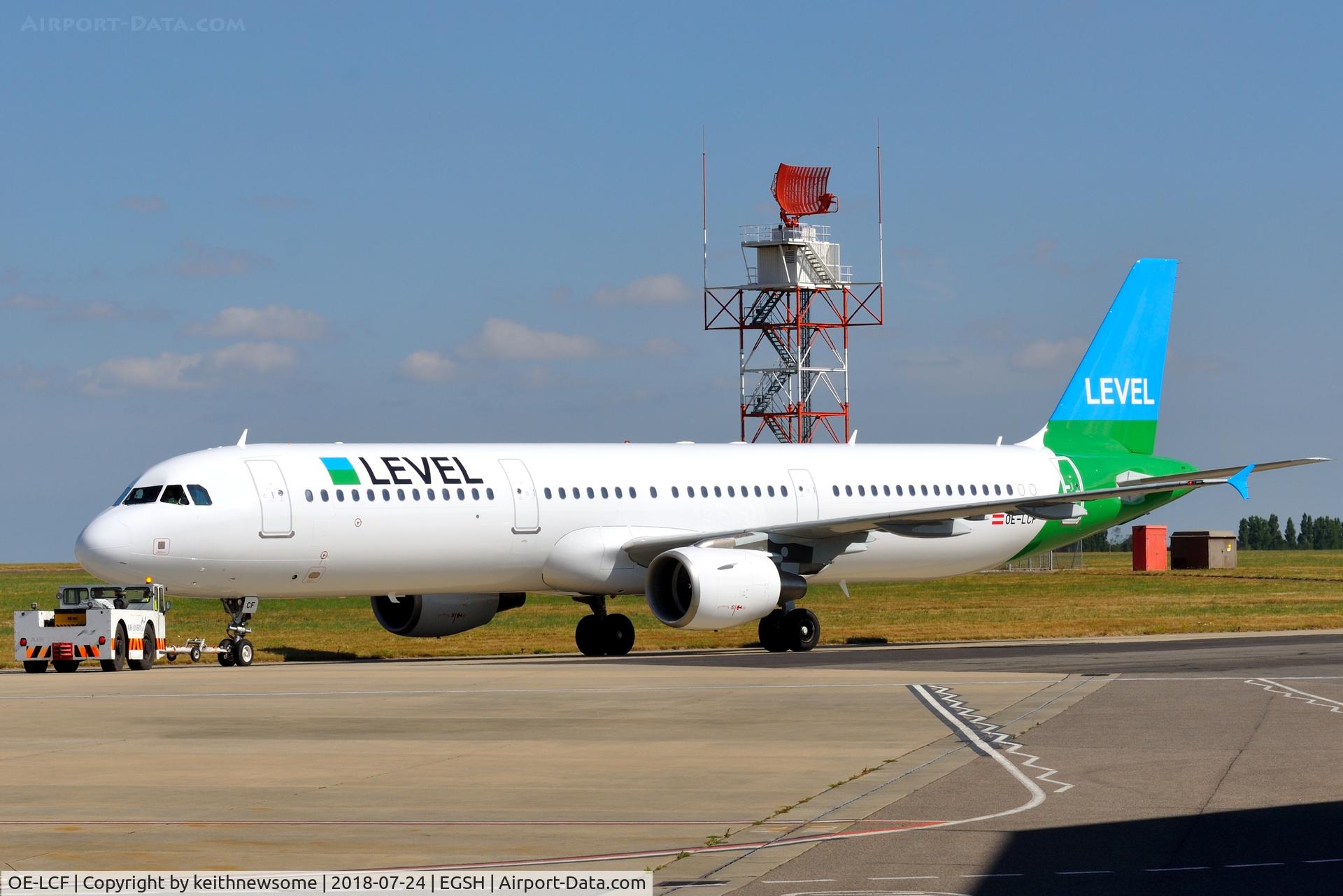 OE-LCF, 2003 Airbus A321-211 C/N 1966, Towed from spray shop with Level colour scheme.