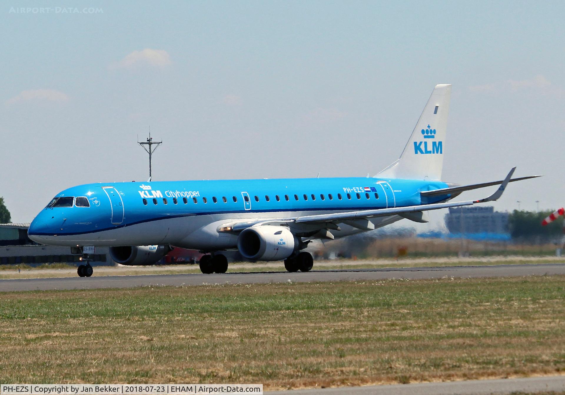 PH-EZS, 2010 Embraer 190LR (ERJ-190-100LR) C/N 19000380, Schiphol Amsterdam