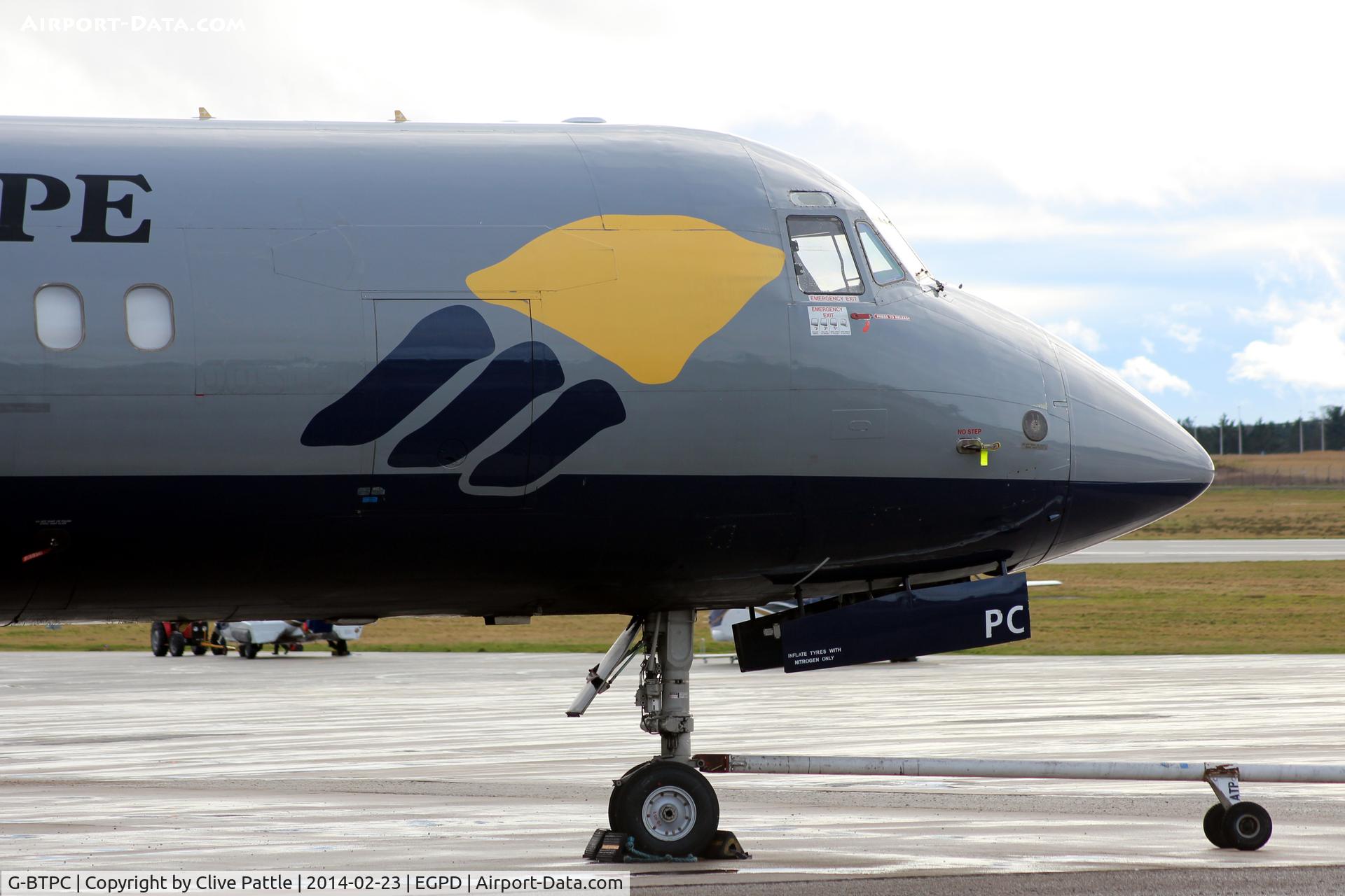 G-BTPC, 1988 British Aerospace ATP C/N 2010, Close up at Aberdeen