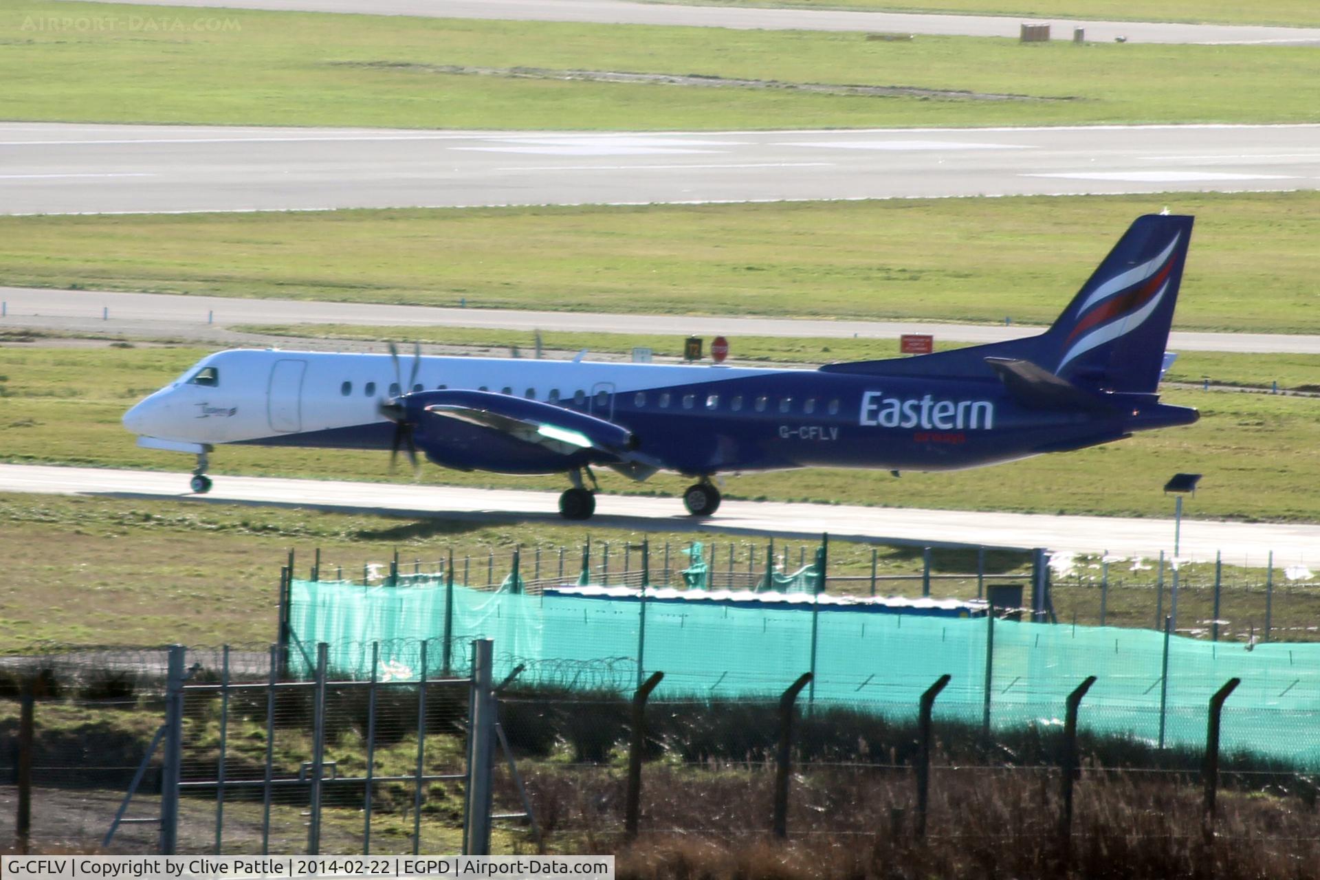 G-CFLV, 1995 Saab 2000 C/N 2000-023, Eastern Airways at Aberdeen