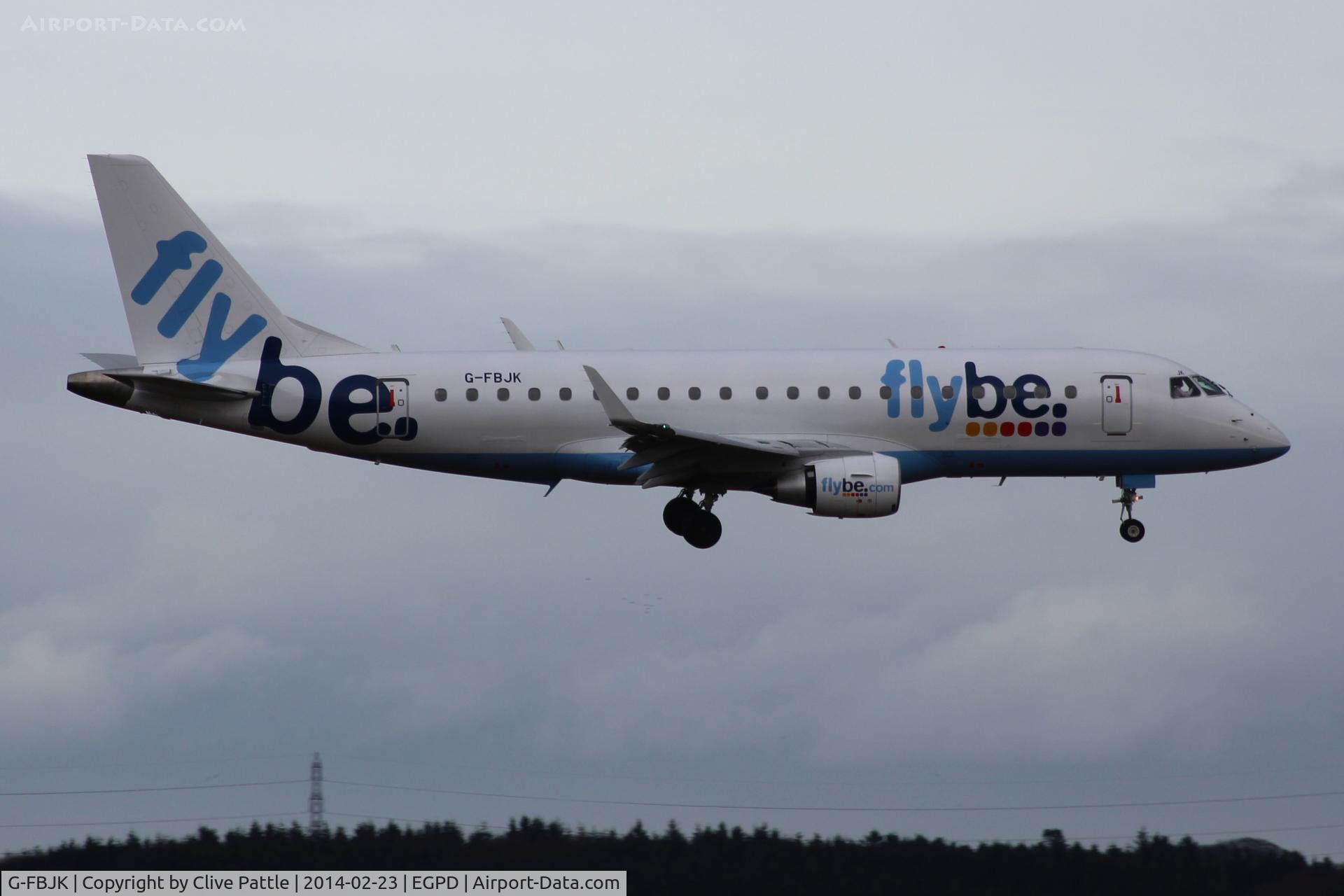 G-FBJK, 2012 Embraer 175STD (ERJ-170-200) C/N 17000359, Flybe - On finals to ABZ