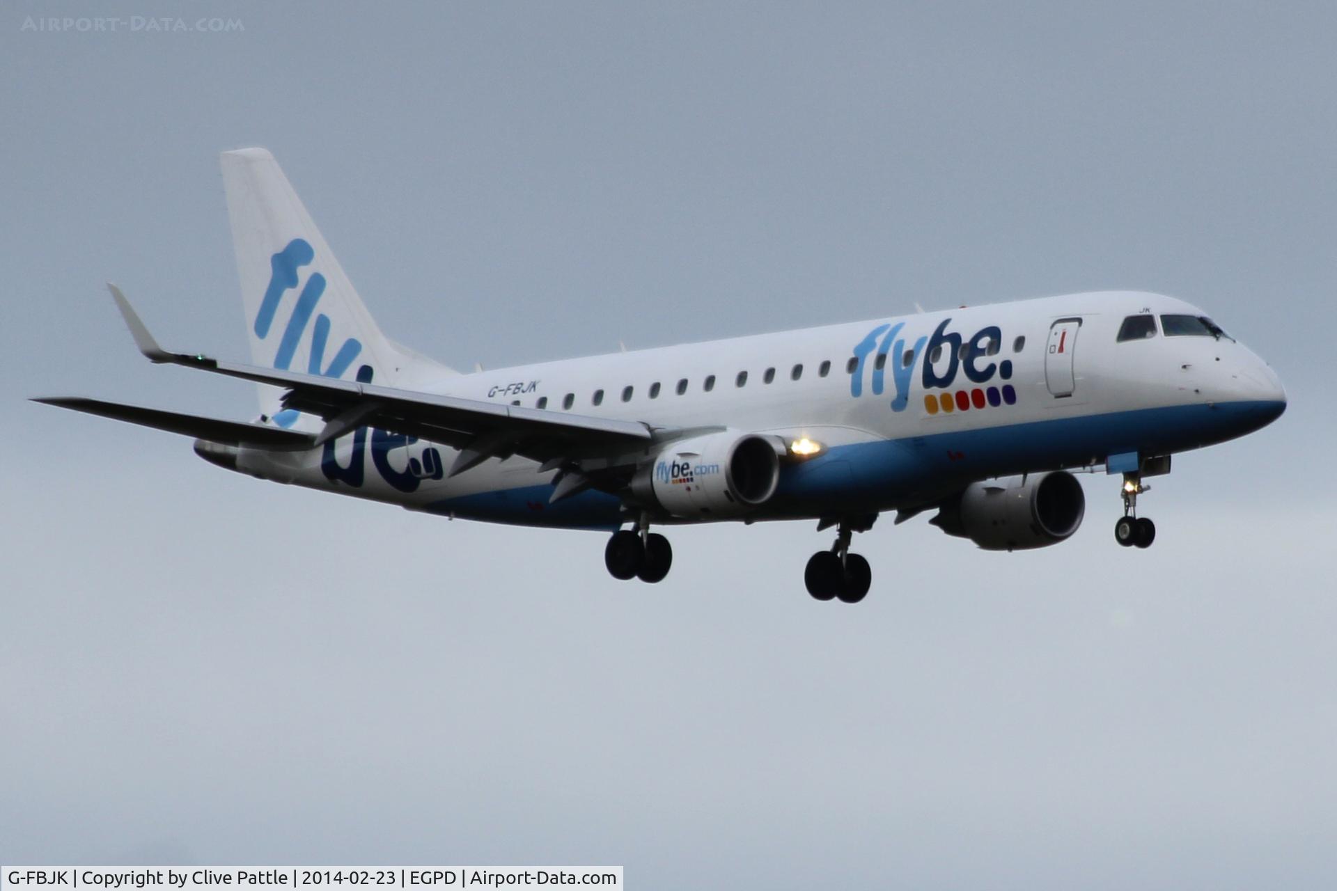 G-FBJK, 2012 Embraer 175STD (ERJ-170-200) C/N 17000359, Flybe - On finals to ABZ
