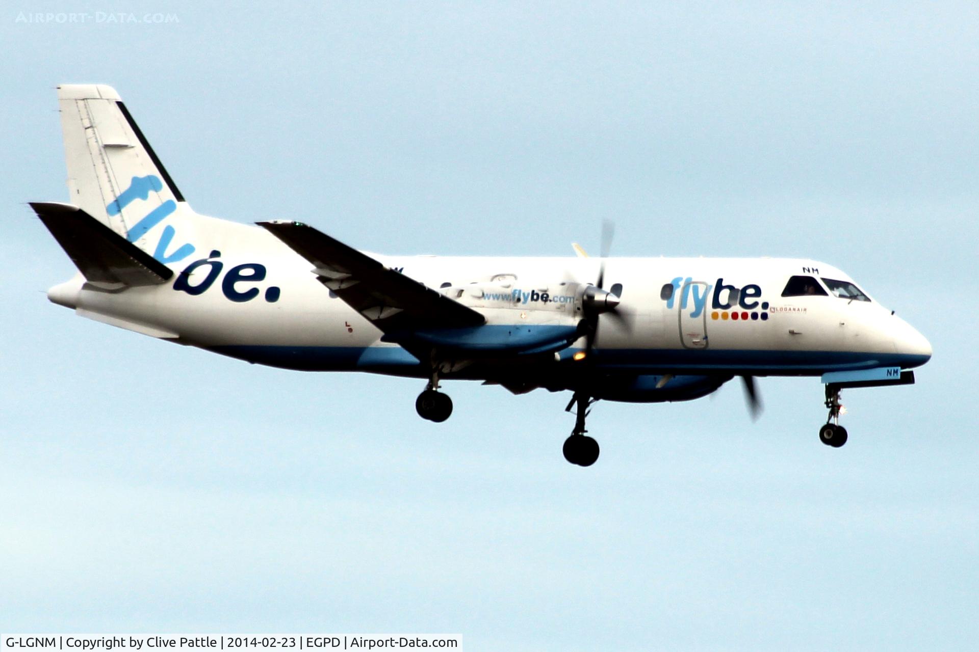 G-LGNM, 1990 Saab SF340B C/N 340B-187, Flybe - On finals to ABZ