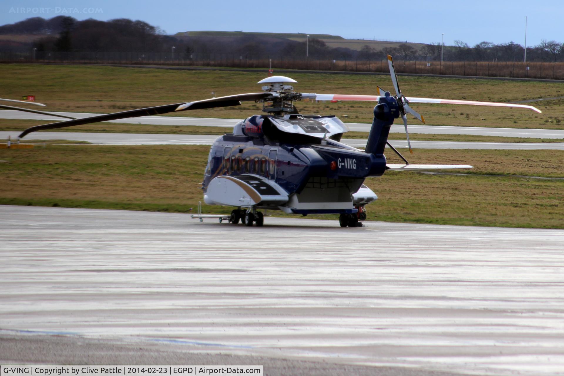 G-VING, 2013 Sikorsky S-92A C/N 920207, Bond Helicopters - Parked at ABZ