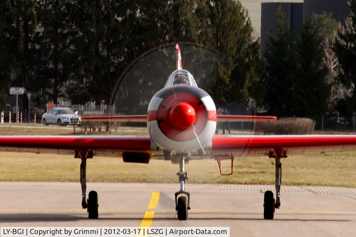 LY-BGI, Yakovlev Yak- 52 C/N 2520, 1/50sec aperture in the late afternoon sun