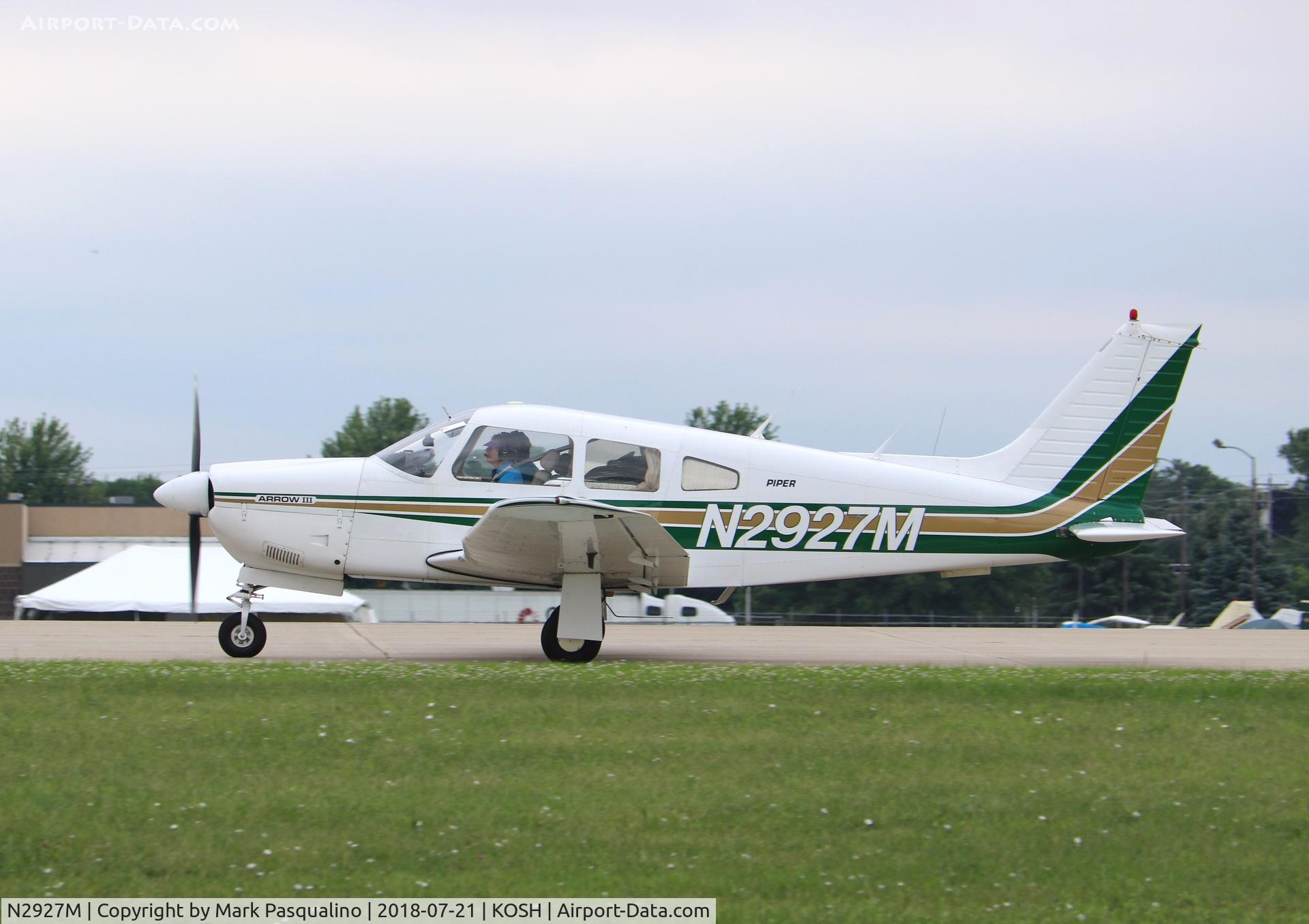 N2927M, 1977 Piper PA-28R-201 Cherokee Arrow III C/N 28R-7837106, Piper PA-28R-201