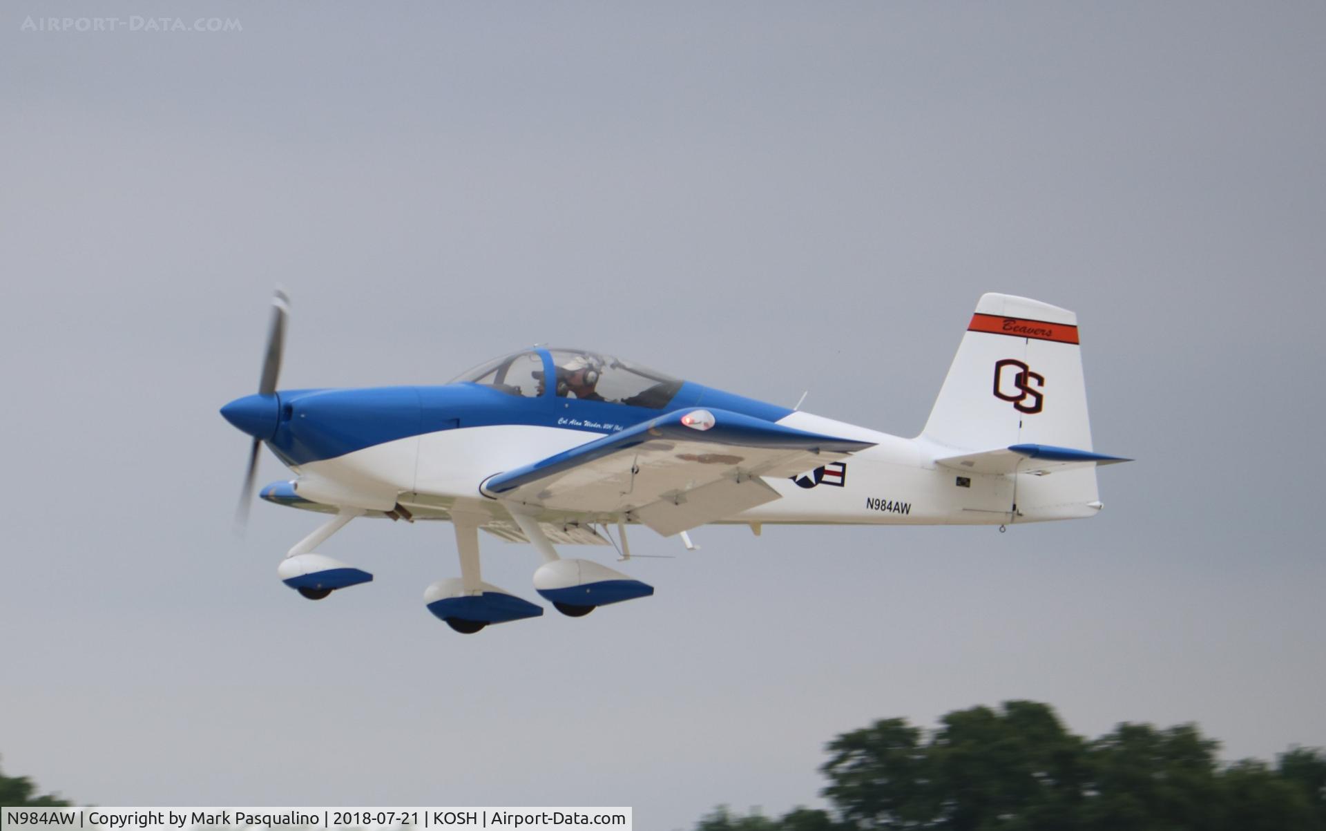 N984AW, Vans RV-9A C/N 91611, Vans RV-9A