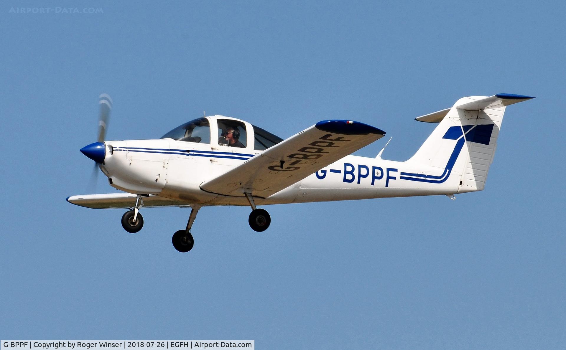 G-BPPF, 1979 Piper PA-38-112 Tomahawk Tomahawk C/N 38-79A0578, Visiting Tomahawk departing Runway 22.