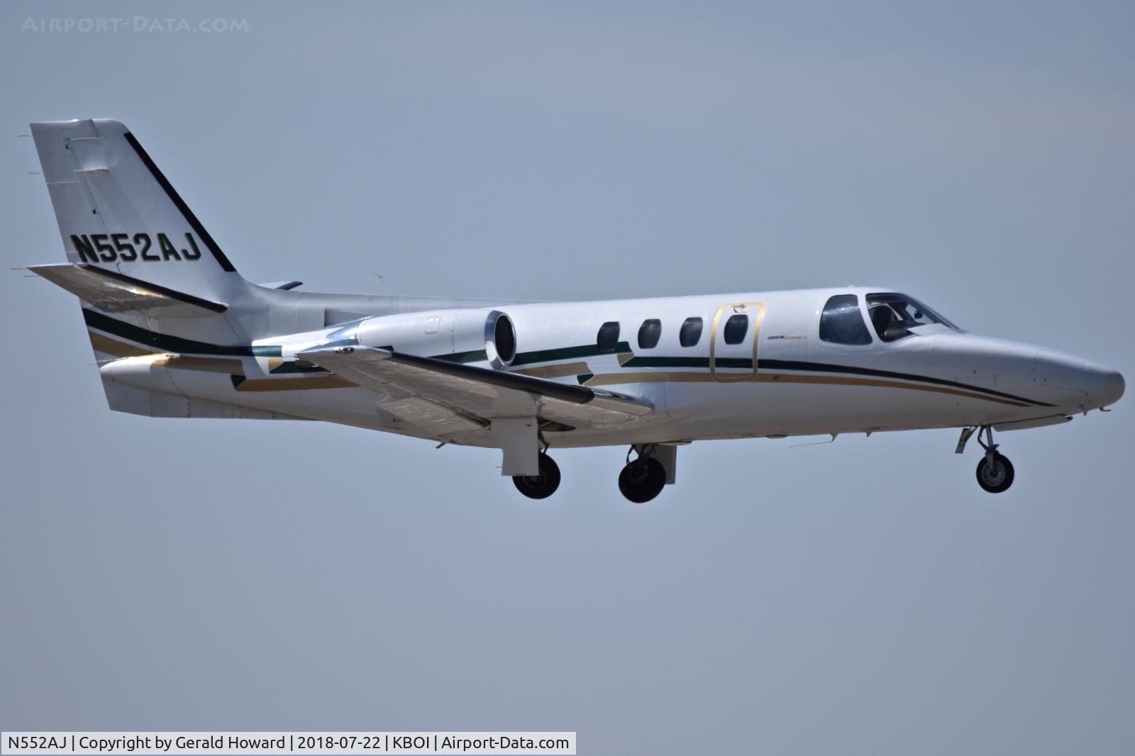 N552AJ, 1978 Cessna 501 Citation I/SP C/N 501-0074, Landing RWY 28R.
