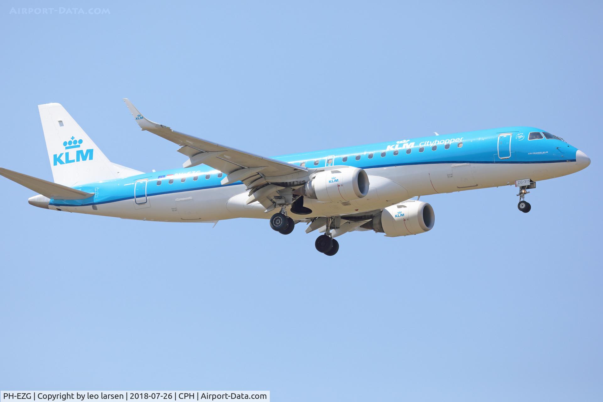 PH-EZG, 2009 Embraer 190LR (ERJ-190-100LR) C/N 19000315, Copenhagen 26.7.2018