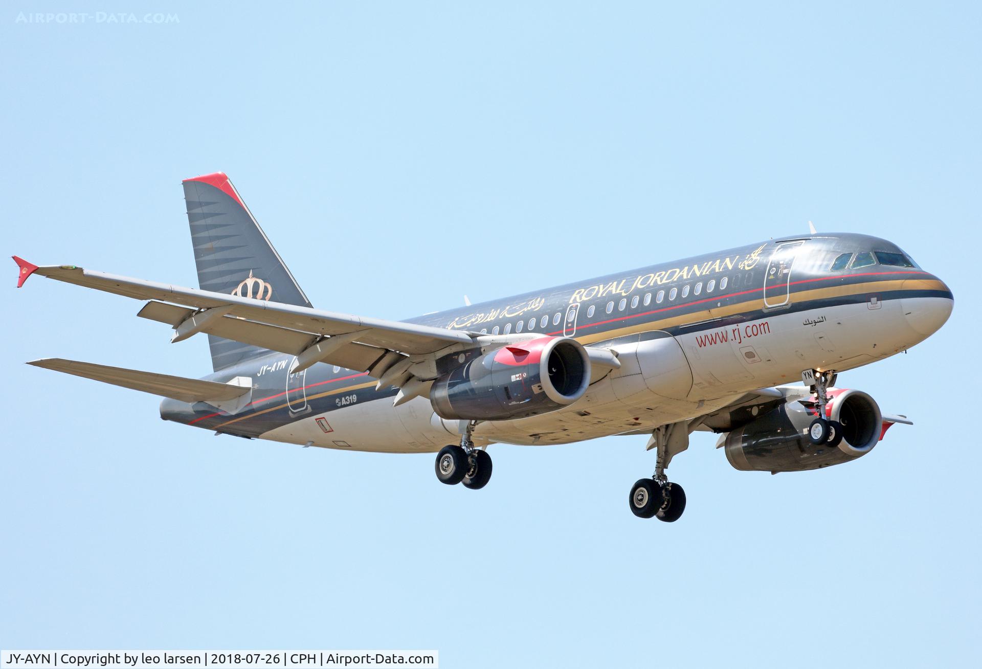 JY-AYN, 2009 Airbus A319-132 C/N 3803, Copenhagen 26.7.2018 L/D R-04L