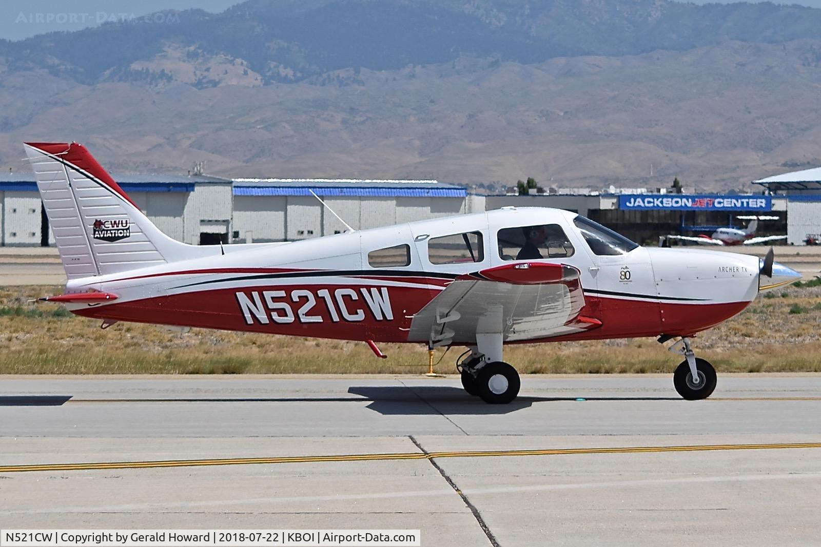 N521CW, 2017 Piper PA-28-181 C/N 2843922, Taxiing on Bravo.