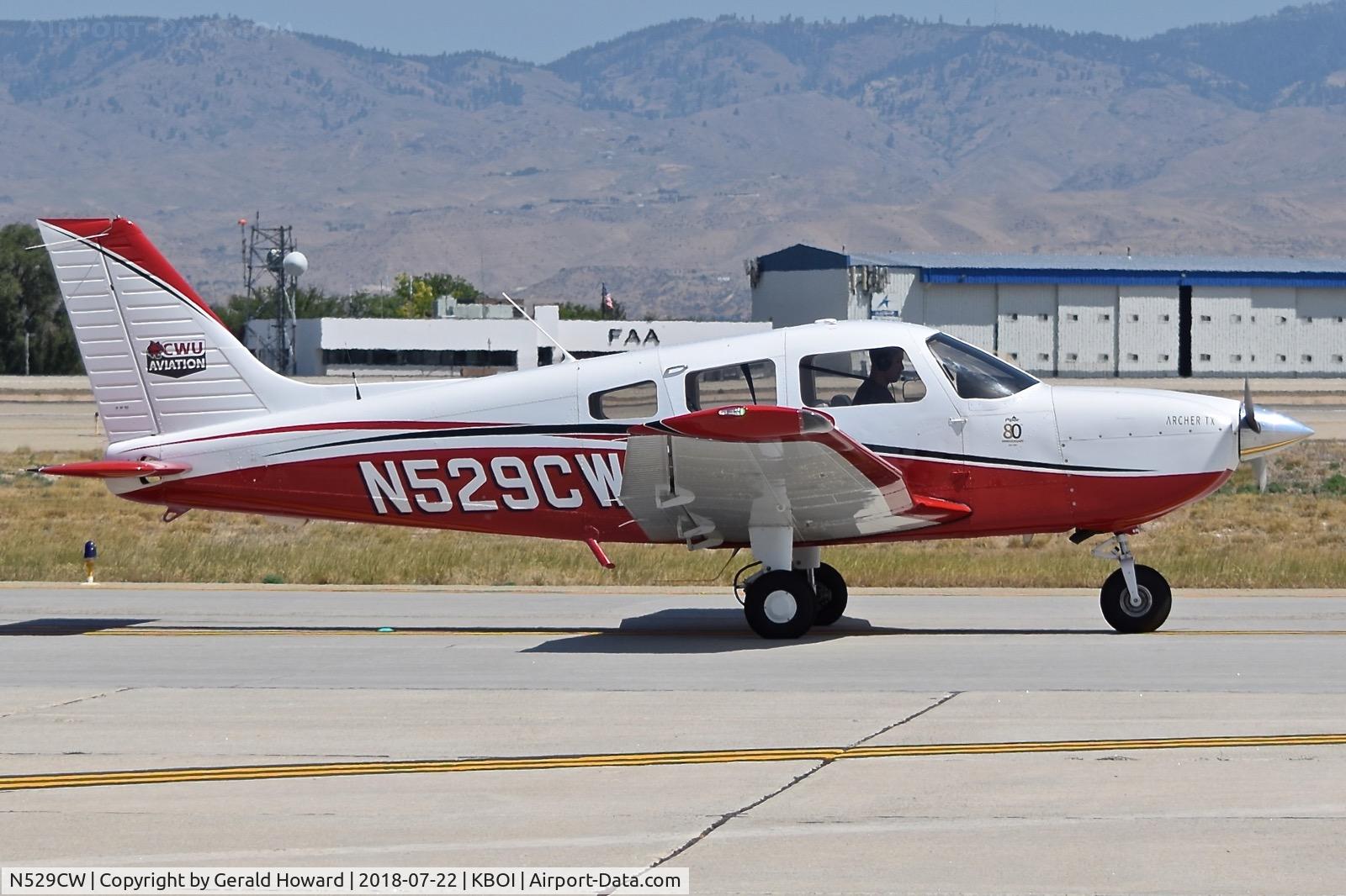 N529CW, 2017 Piper PA-28-181 C/N 2843925, Taxiing on Bravo.