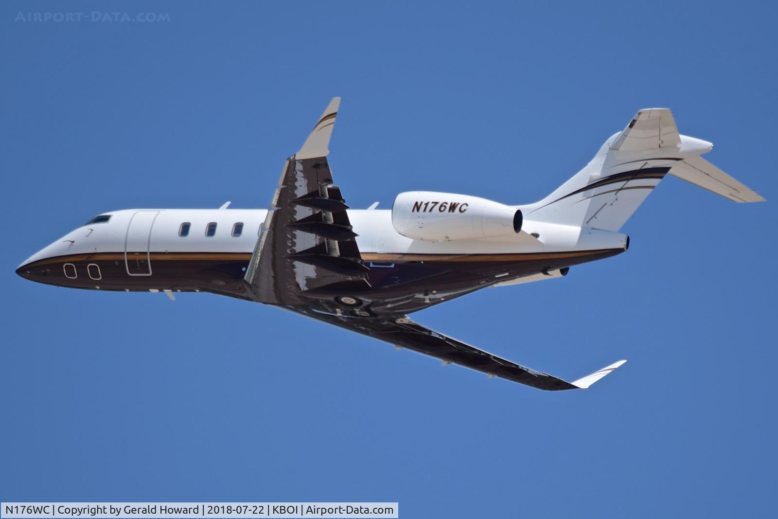 N176WC, 2016 Bombardier Challenger 350 (BD-100-1A10) C/N 20654, Departing BOI.