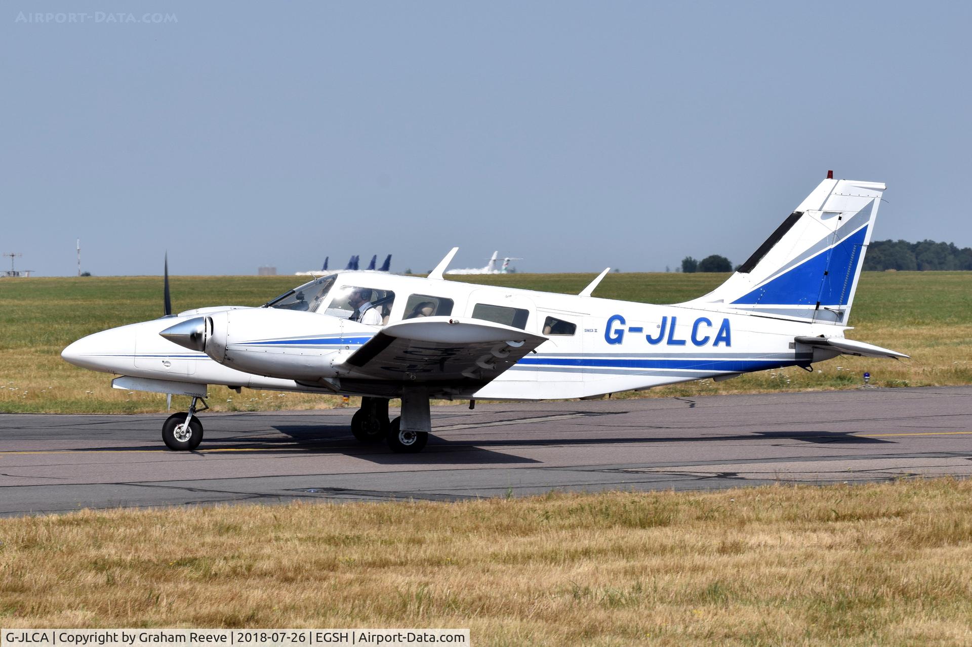 G-JLCA, 1978 Piper PA-34-200T Seneca II C/N 34-7870428, Now with logo's removed.
