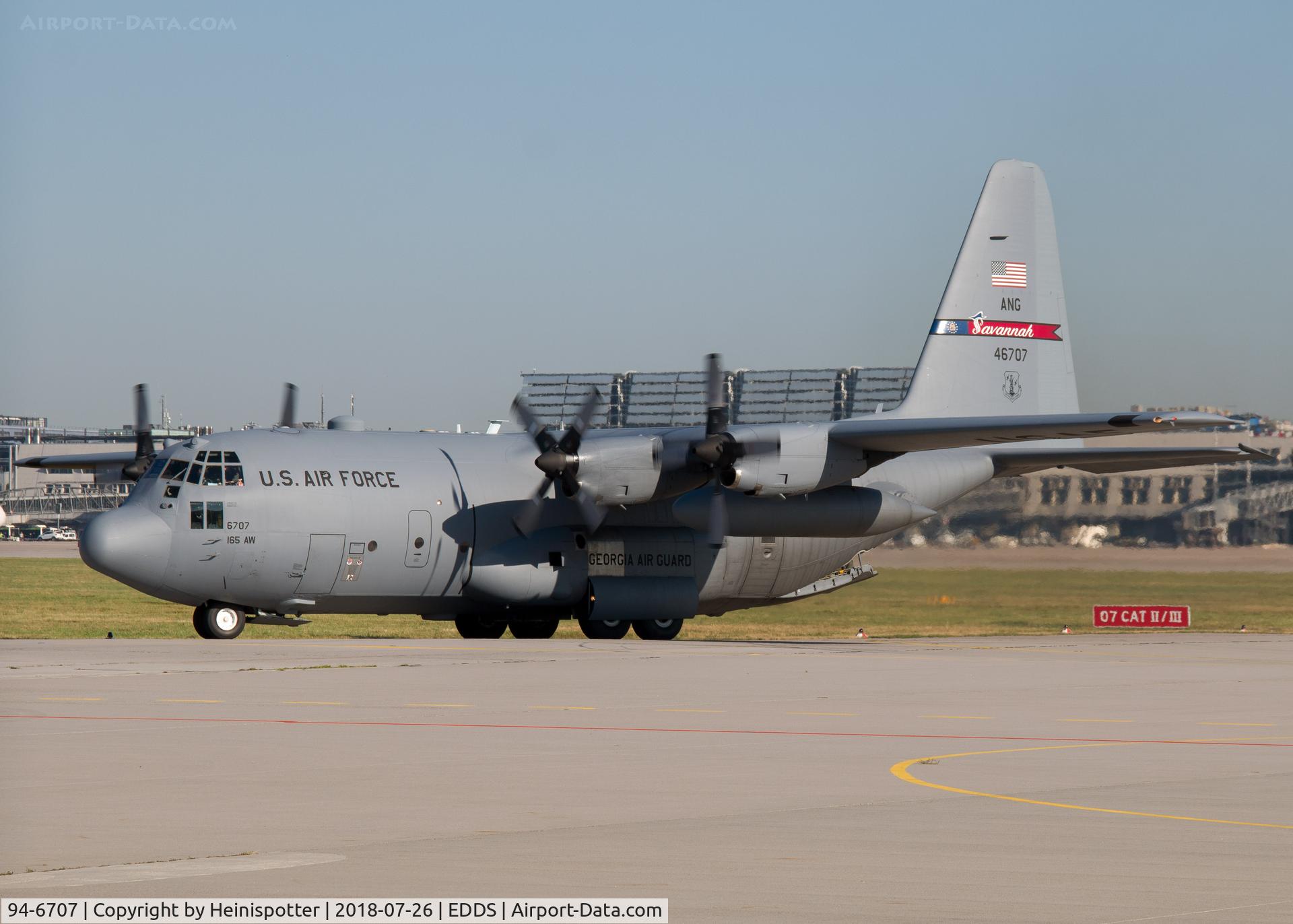 94-6707, 1994 Lockheed C-130H-3 Hercules C/N 382-5399, 94-6707 (JUMP41) at Stuttgart Airport