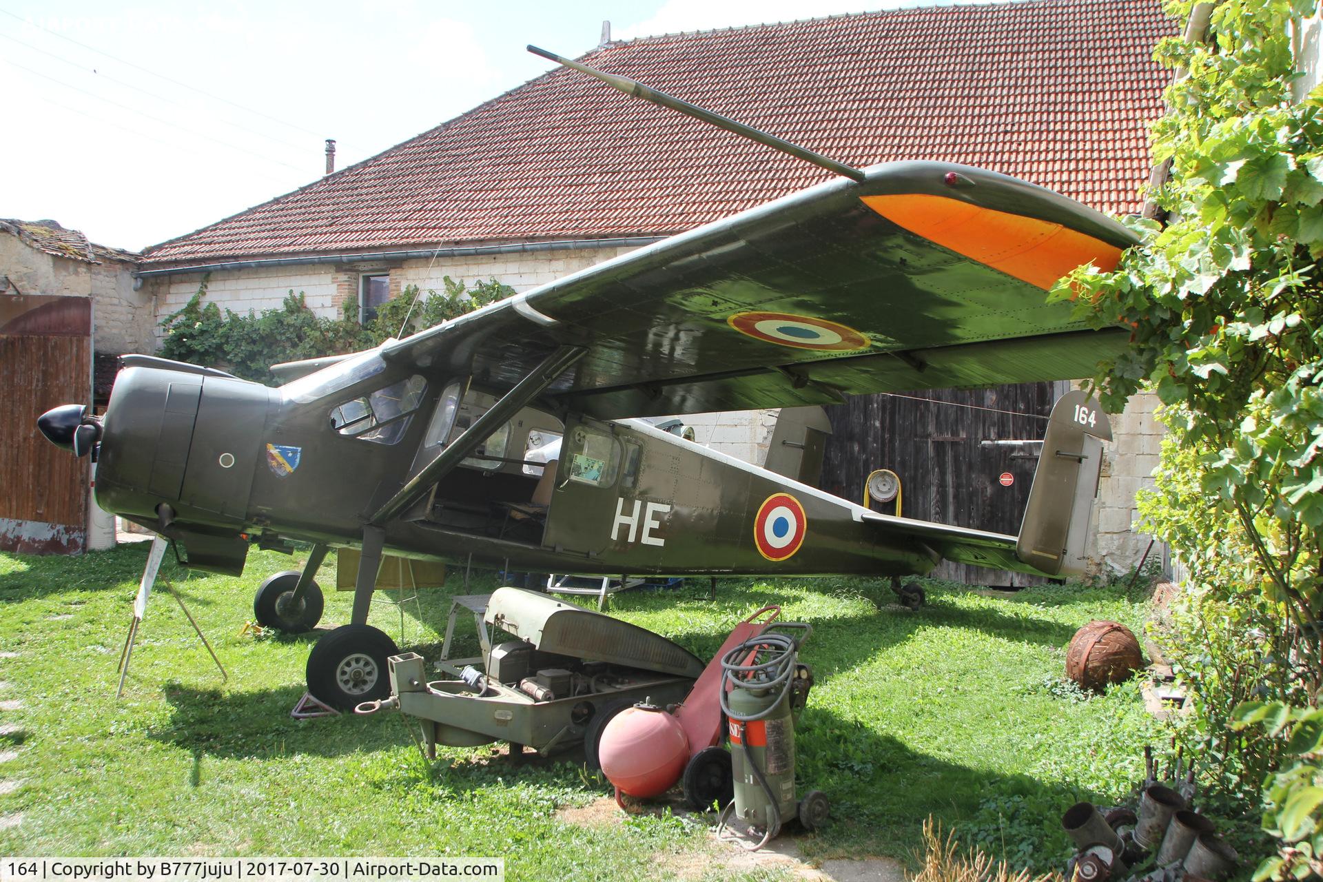 164, Max Holste MH-1521M Broussard C/N 164, preserved at Vraux