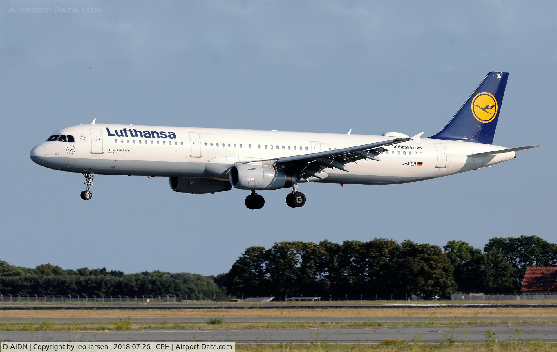 D-AIDN, 2011 Airbus A321-231 C/N 4976, Copenhagen 26.7.2018 L/D R-04L