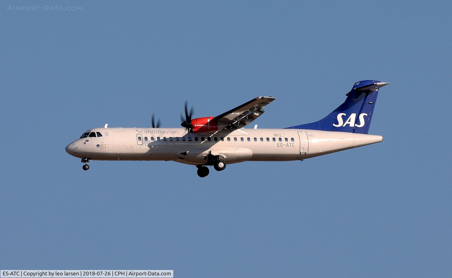 ES-ATC, 2014 ATR 72-212A C/N 1164, Copenhagen 26.7.2018 L/D R-04R