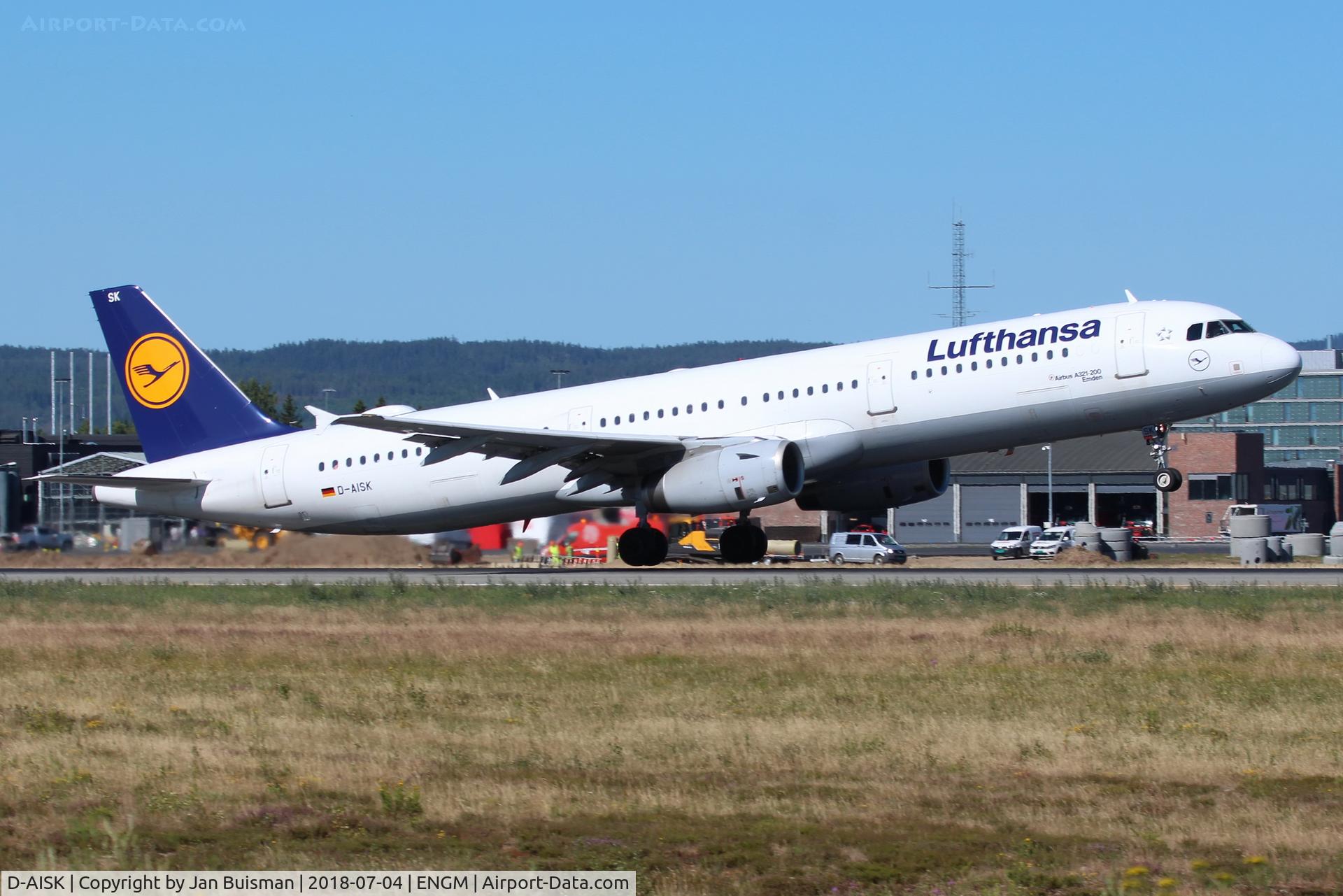D-AISK, 2008 Airbus A321-231 C/N 3387, Lufthansa