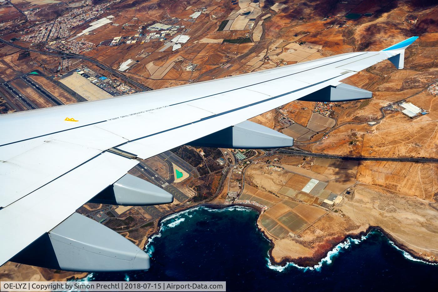 OE-LYZ, 2010 Airbus A319-132 C/N 4227, OE-LYZ inflight VIE-LPA