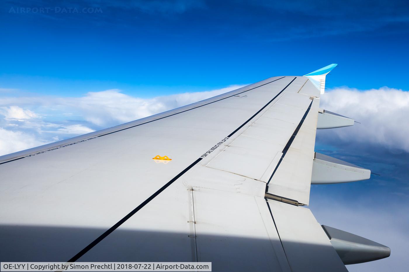 OE-LYY, 2010 Airbus A319-132 C/N 4256, OE-LYY inflight LPA-VIE