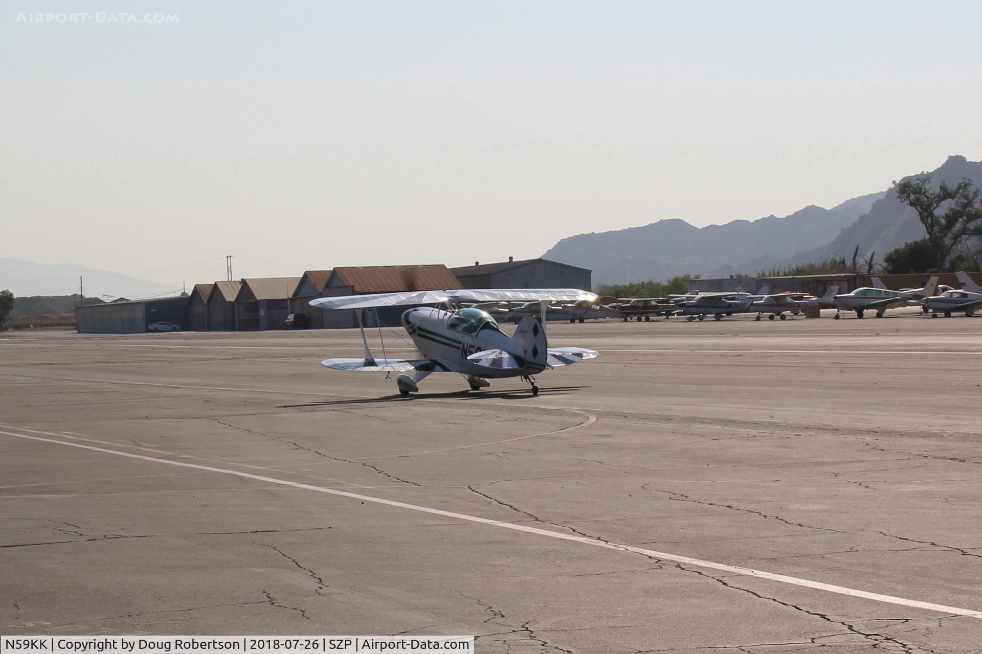 N59KK, 1991 Aviat Pitts S-2B Special C/N 5214, 1991 Aviat PITTS S-2B SPECIAL, Lycoming AEIO-540 260 Hp, S-turns taxi