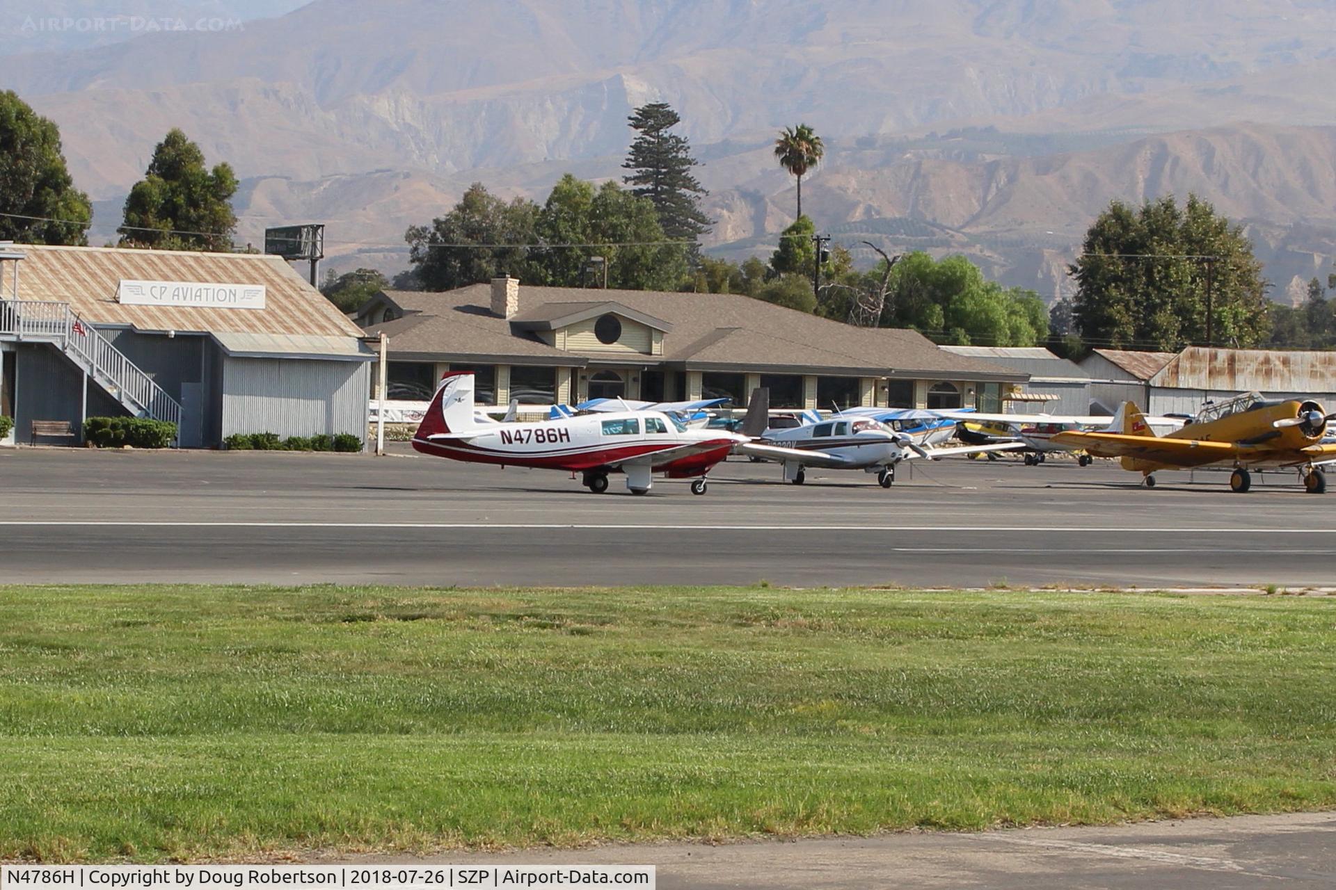 N4786H, 1979 Mooney M20J 201 C/N 24-0876, 1979 Mooney M20J 201, Lycoming IO-360 A&C 200 Hp, taxi to hangar