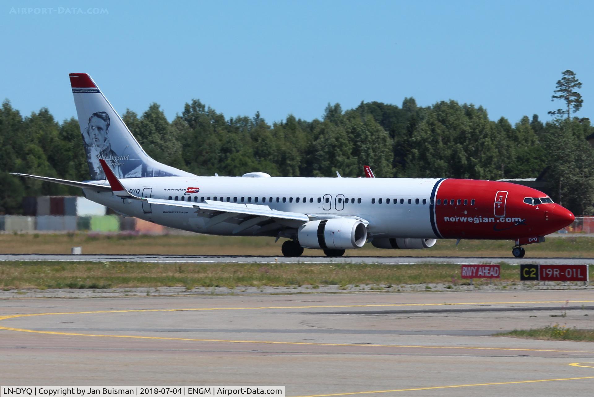LN-DYQ, 2011 Boeing 737-8JP C/N 40869, Norwegian