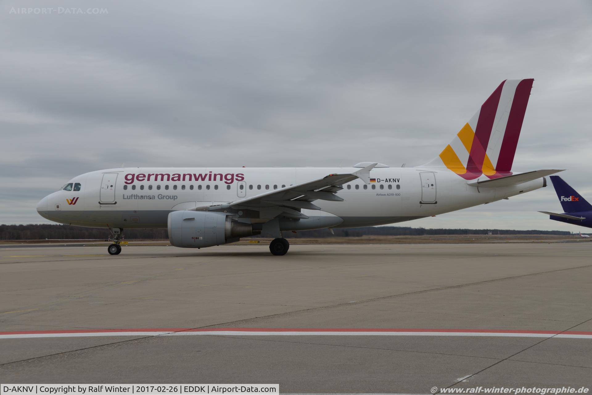 D-AKNV, 2005 Airbus A319-112 C/N 2632, Airbus A319-112 - 4U GWI Germanwings - 2632 - D-AKNV - 26.02.2017 - CGN