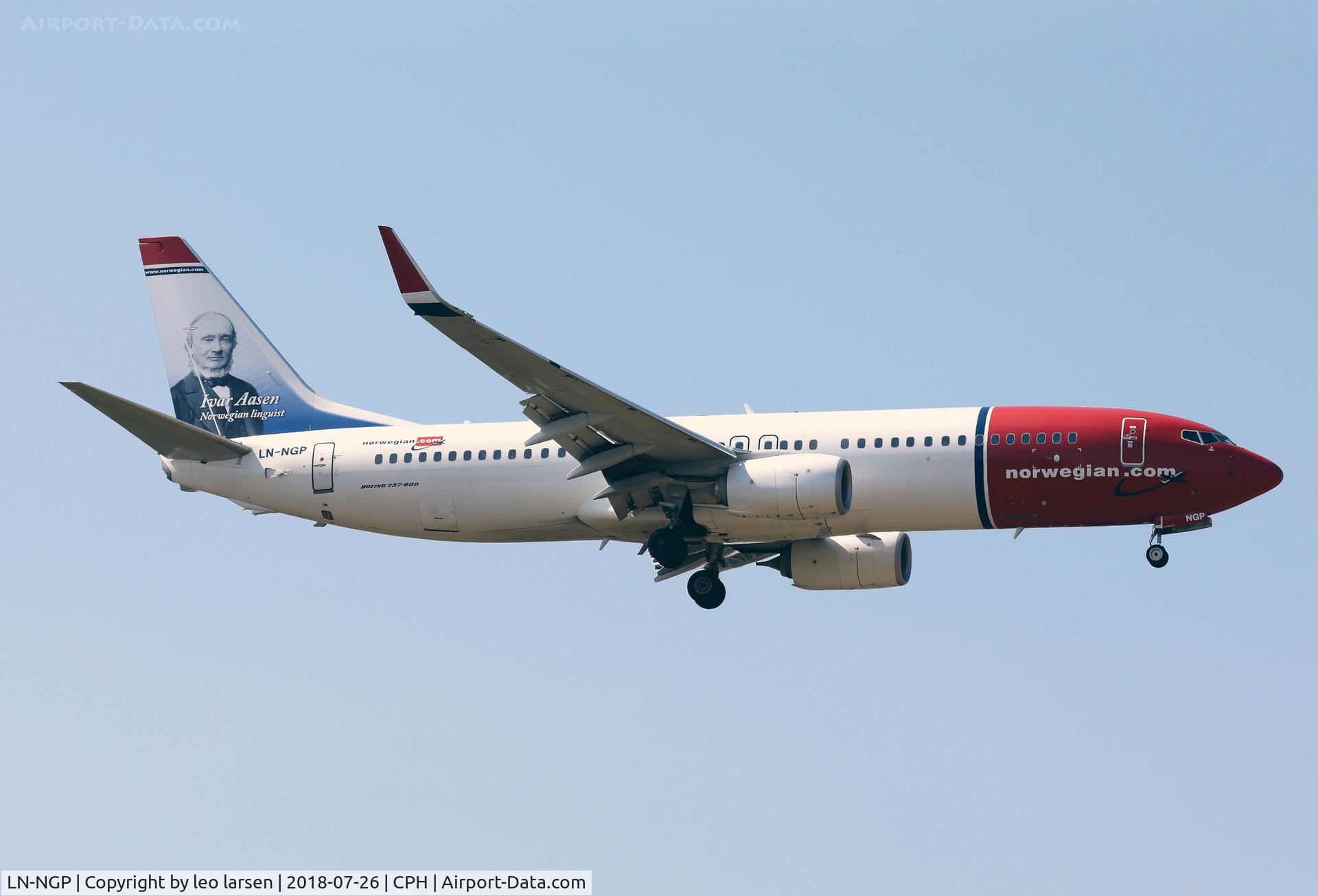 LN-NGP, 2013 Boeing 737-8JP C/N 39028, Copenhagen 26.7.2018 L/D R-04L