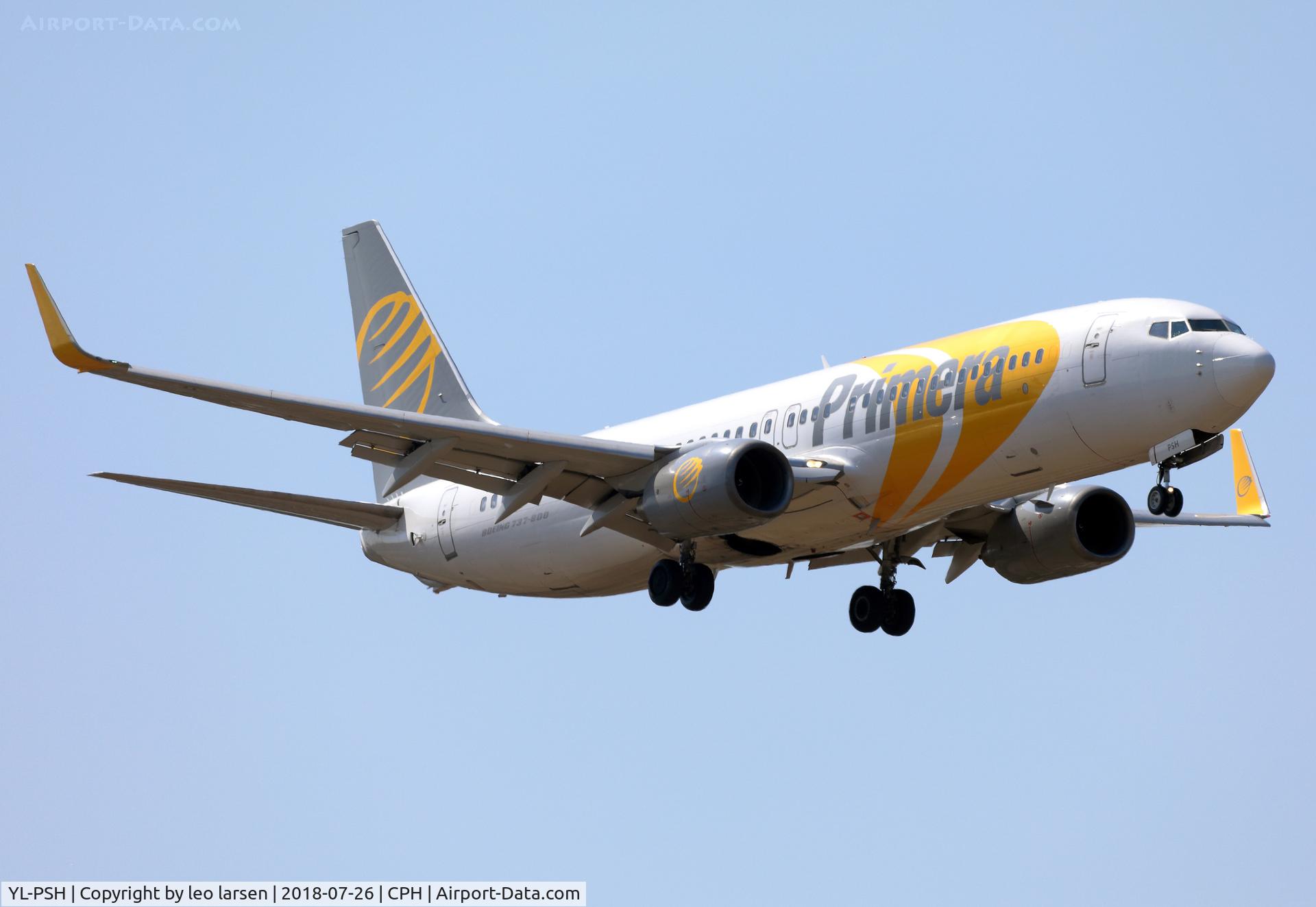 YL-PSH, 2005 Boeing 737-86N C/N 34247, Copenhagen 26.7.2018 L/D R-04L