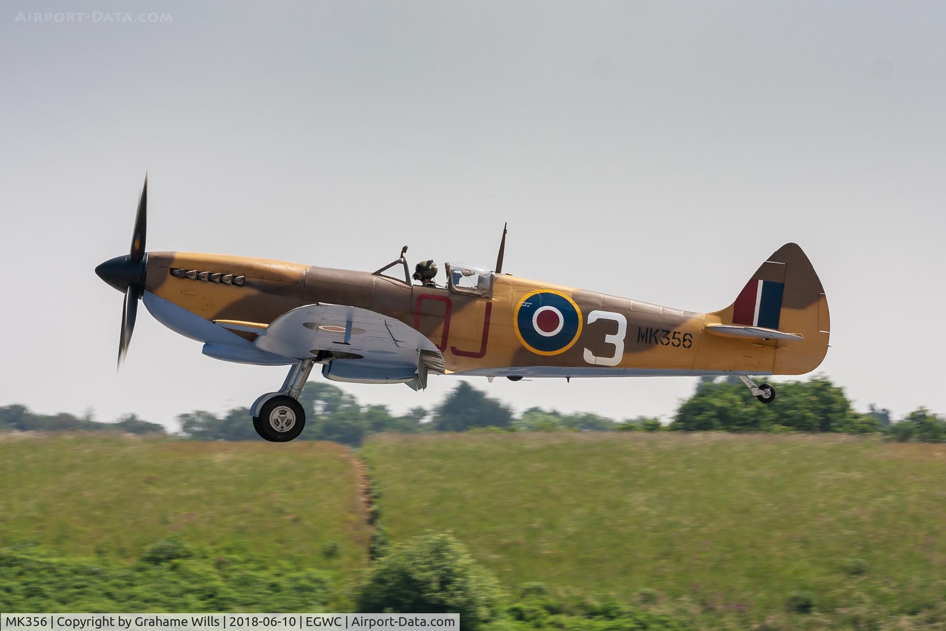 MK356, 1944 Supermarine 361 Spitfire LF.IXc C/N CBAF.IX.1561, Supermarine Spitfire IX MK356/QJ-3 Battle of Britain Memorial Flight RAF Cosford Air Show 10/6/18