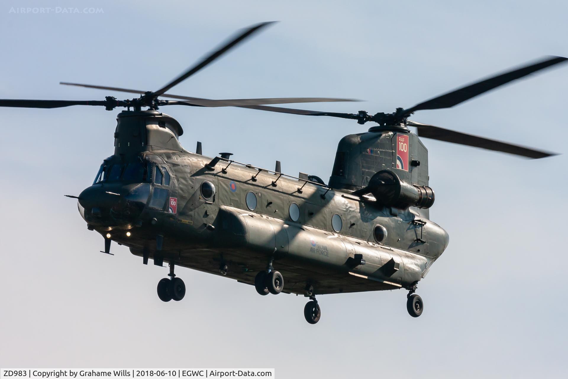 ZD983, Boeing Vertol Chinook HC.2 C/N M/A040/B-875/M7022, Boeing Vertol Chinook HC6A ZD983 27 Sqd RAF Cosford Air Show 10/6/18