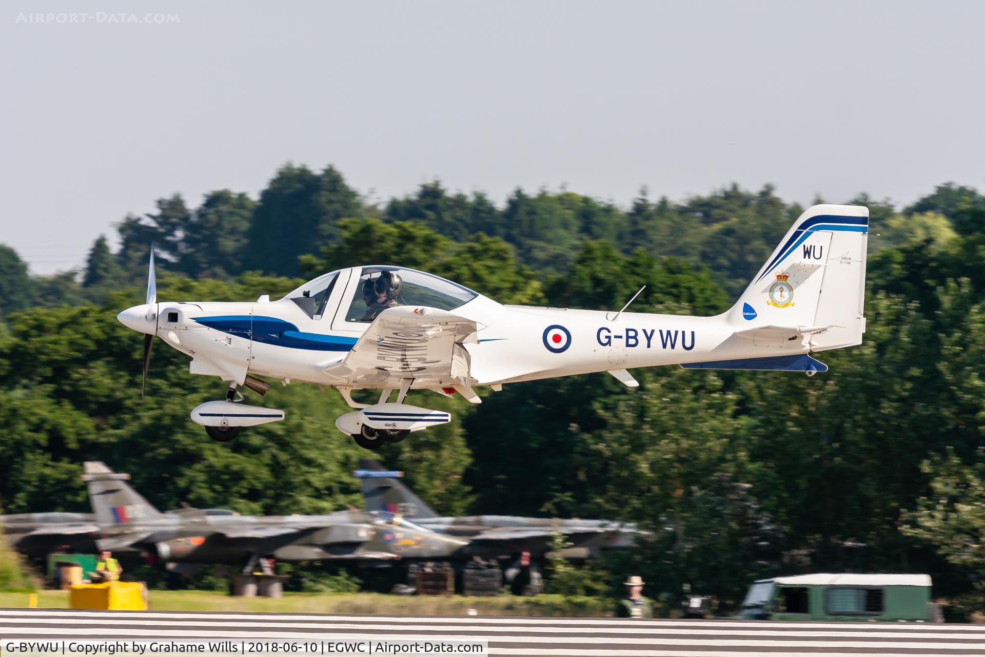 G-BYWU, 2001 Grob G-115E Tutor T1 C/N 82155/E, Grob G115E Tutor T1 G-BYWU Birmingham UAS RAF Cosford Air Show 10/6/18