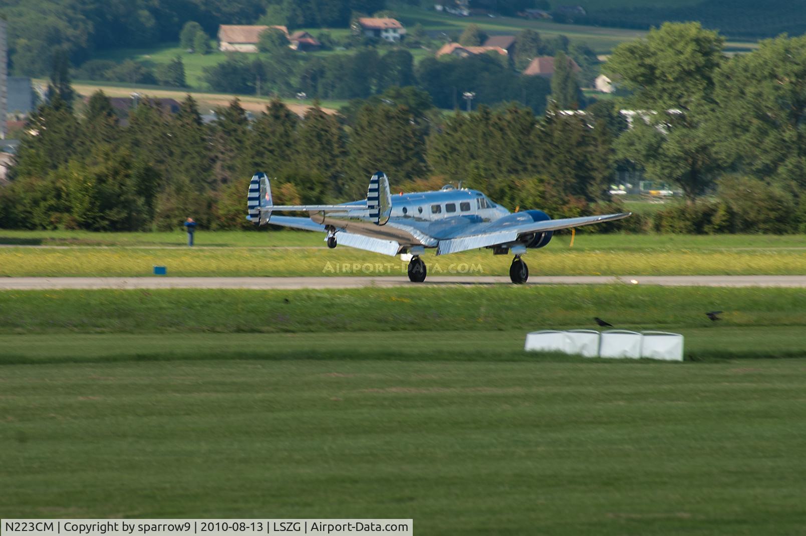 N223CM, 1952 Beech D18S C/N CA223, First Landing in Grenchen, it was a touch-and-go. Classic Formation.