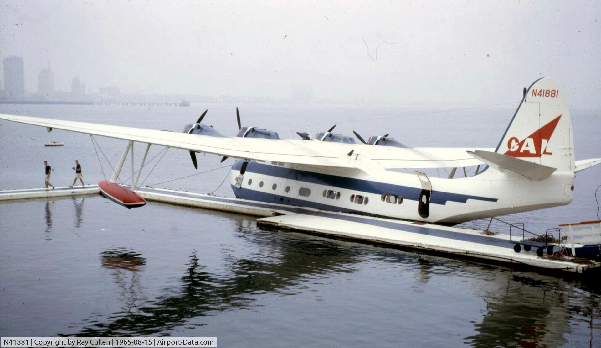 N41881, 1942 Sikorsky VS-44-A C/N 4402, A slide my late father Ray Cullen shot in August 1965 shortly before taking the Sikorsky over to Catalina Island from (I believe) Santa Monica. It was the first plane I flew on at age 11, it was a thrill!