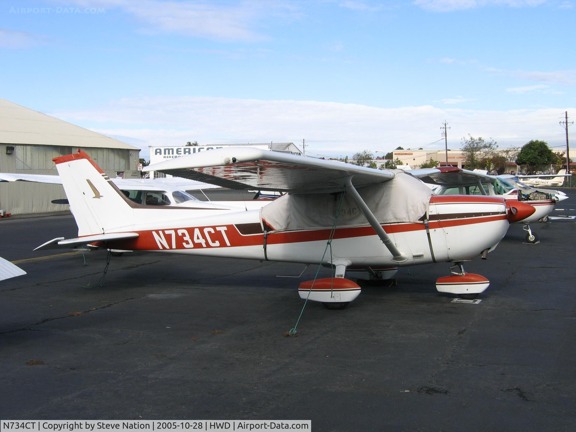 N734CT, 1977 Cessna 172N C/N 17268756, 1977 Cessna 172N at Hayward, CA