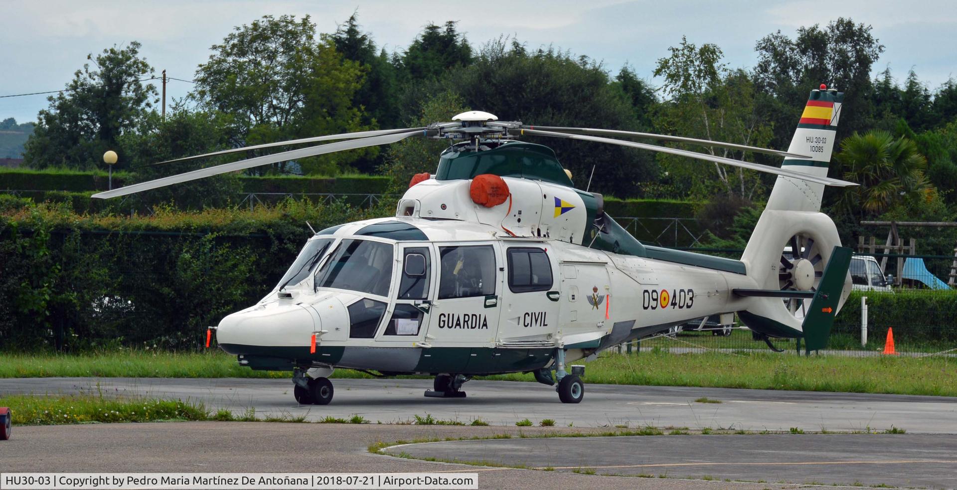 HU30-03, Eurocopter AS-365N-3 C/N 6799, Aeródromo de La Morgal - Asturias - España
