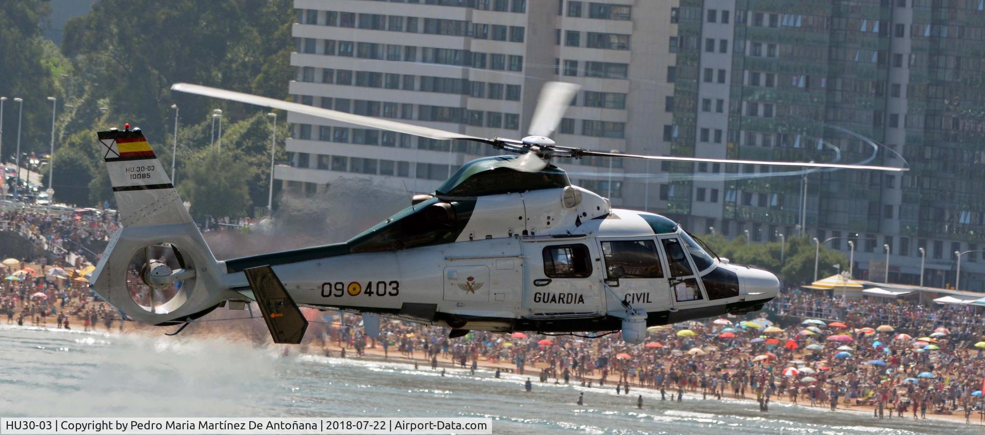 HU30-03, Eurocopter AS-365N-3 C/N 6799, Gijón - España