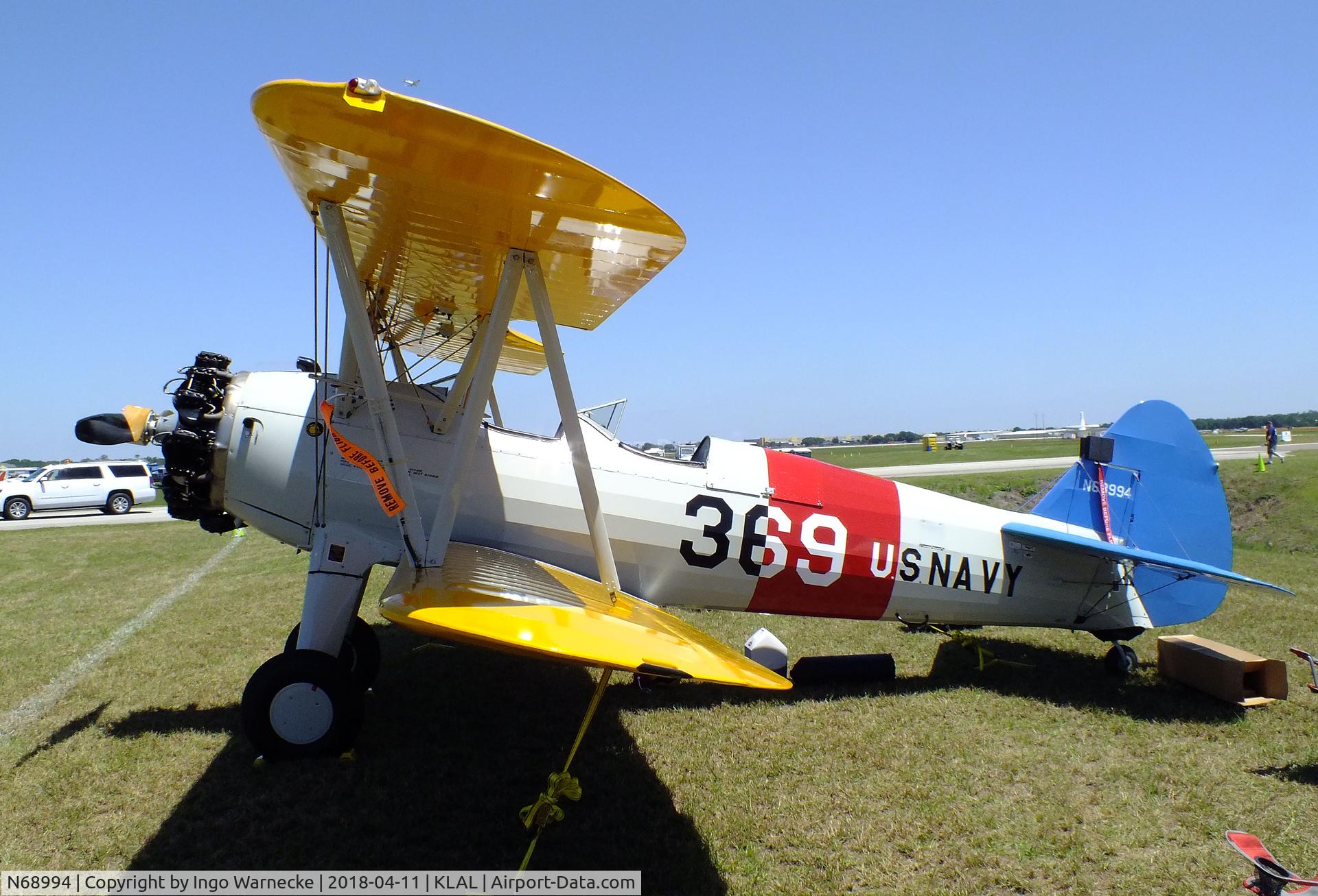 N68994, 1943 Boeing N2S-3 Kaydet (B75N1) C/N 75-7598, Boeing B75N1 (Stearman) at 2018 Sun 'n Fun, Lakeland FL