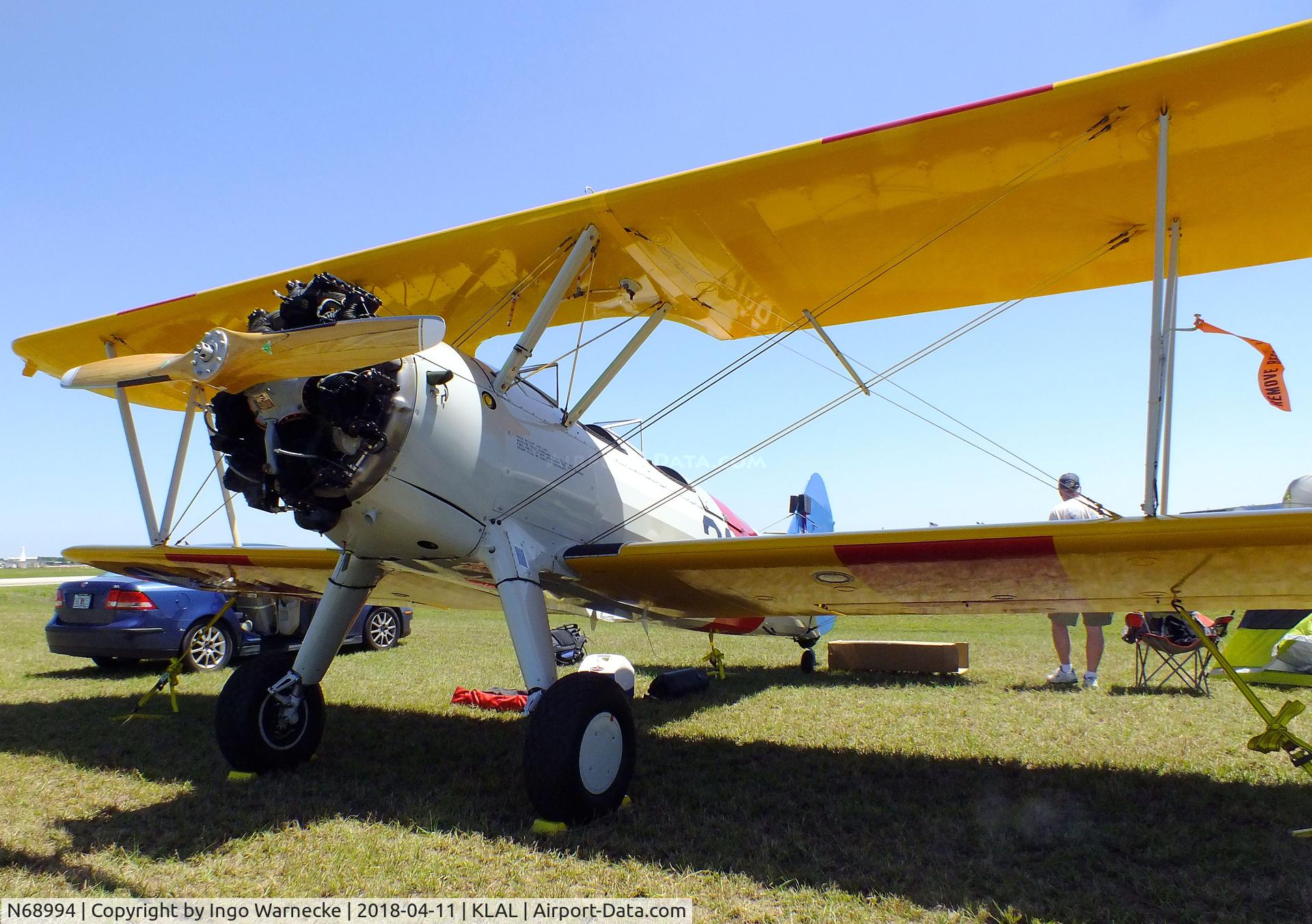 N68994, 1943 Boeing N2S-3 Kaydet (B75N1) C/N 75-7598, Boeing B75N1 (Stearman) at 2018 Sun 'n Fun, Lakeland FL