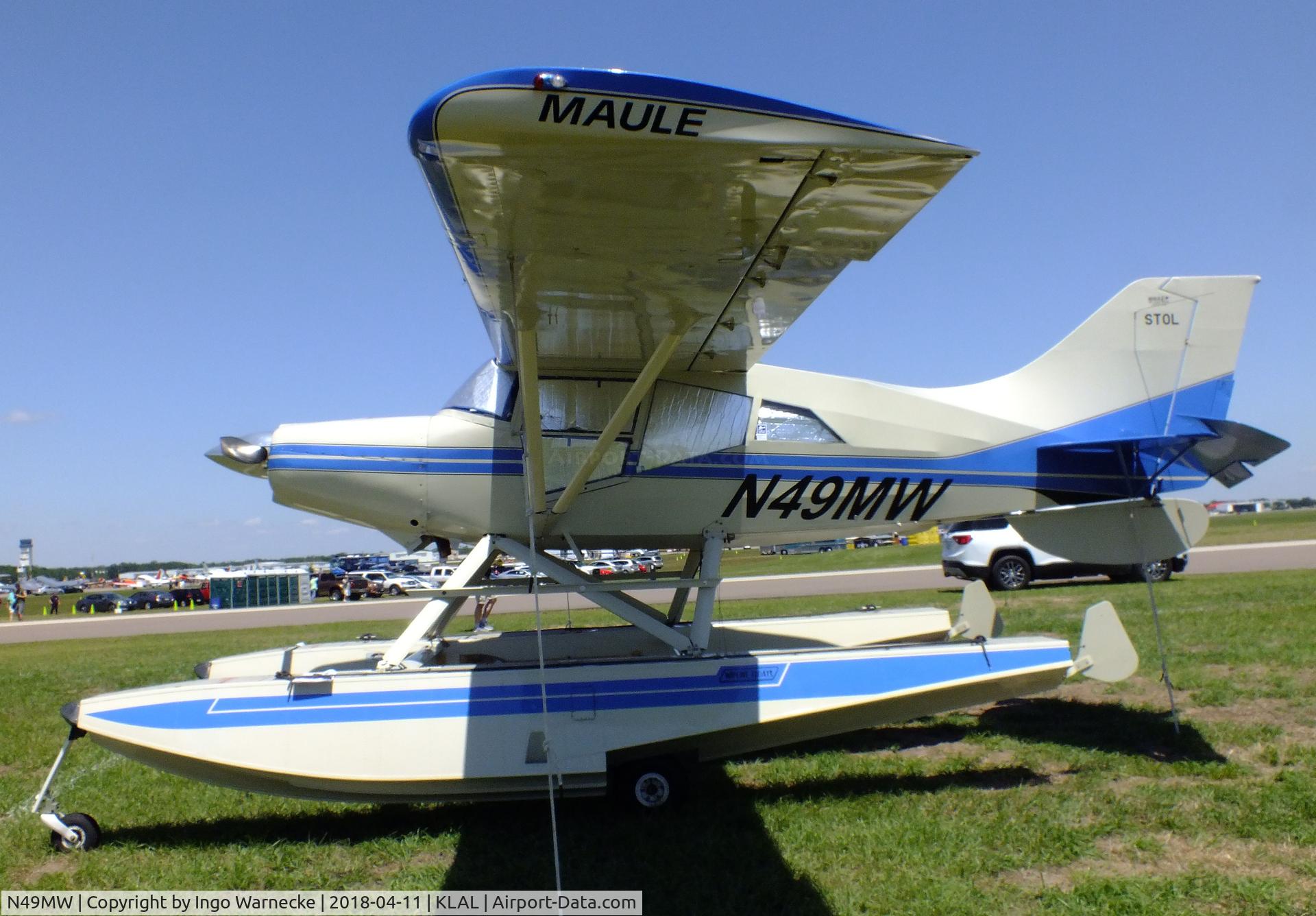 N49MW, 1992 Maule M-7-235 Super Rocket C/N 4112C, Maule M-7-235 Super Rocket on amphibious floats at 2018 Sun 'n Fun, Lakeland FL